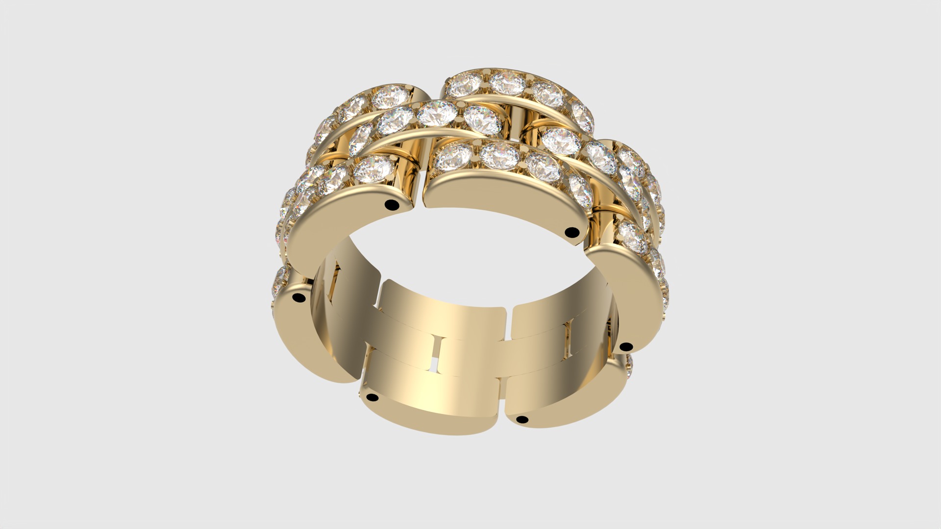 Flexible Chain Links Distinct Wedding Ring JDBCo 3D print model_23