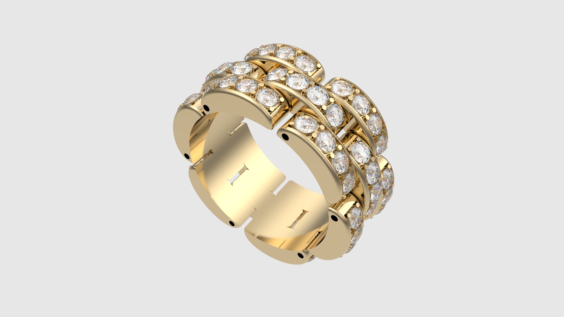 Flexible Chain Links Distinct Wedding Ring JDBCo 3D print model_29