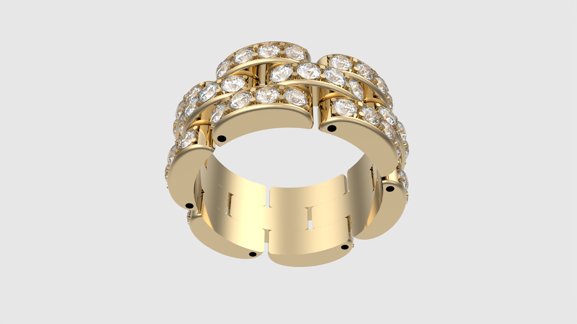 Flexible Chain Links Distinct Wedding Ring JDBCo 3D print model_16