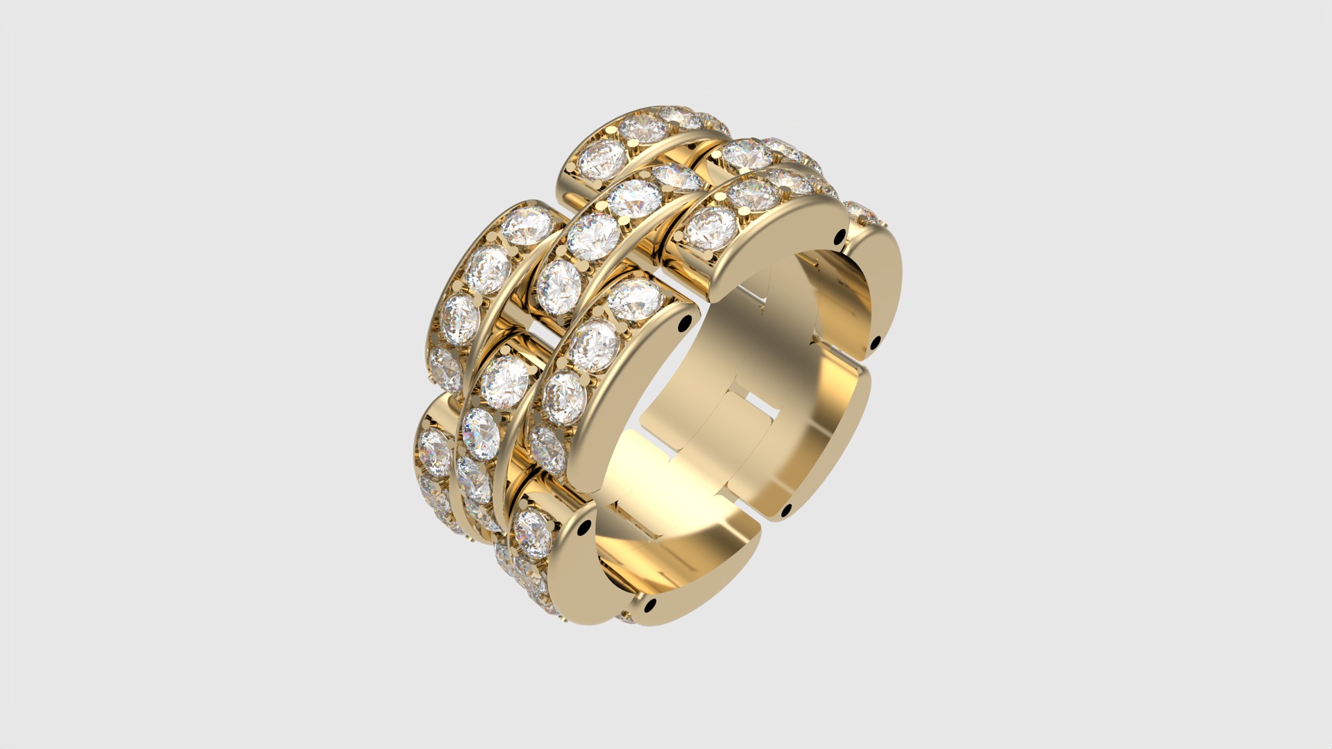 Flexible Chain Links Distinct Wedding Ring JDBCo 3D print model_25