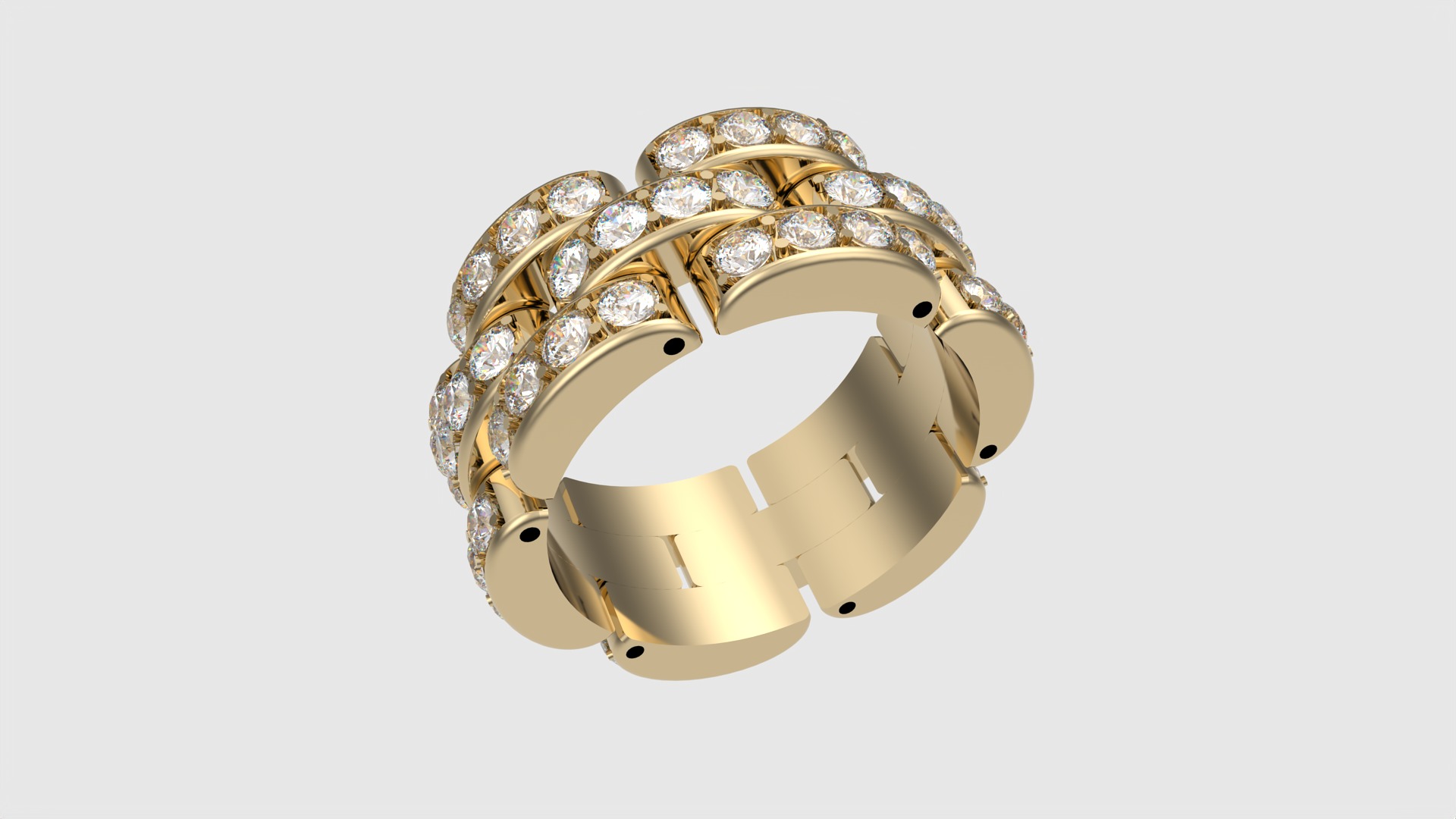 Flexible Chain Links Distinct Wedding Ring JDBCo 3D print model_24