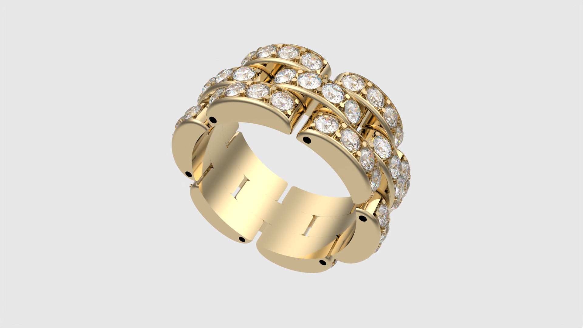 Flexible Chain Links Distinct Wedding Ring JDBCo 3D print model_15