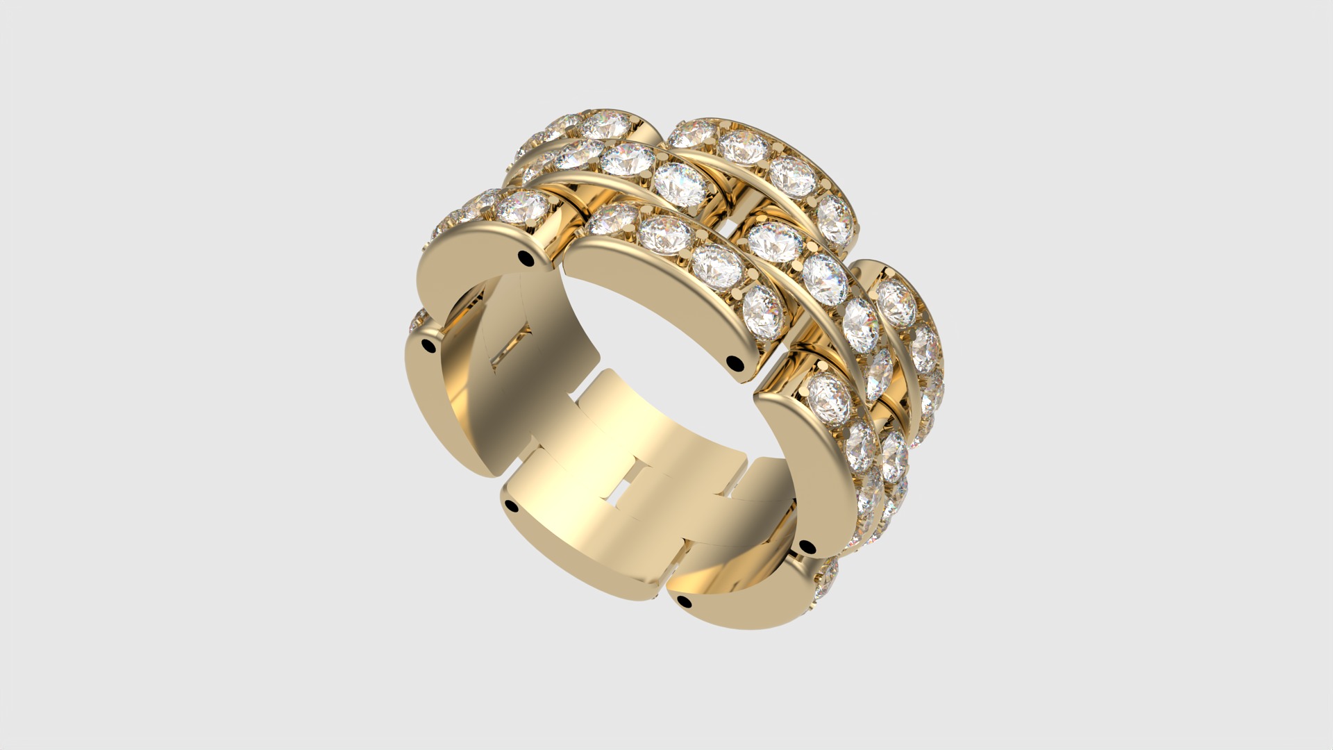 Flexible Chain Links Distinct Wedding Ring JDBCo 3D print model_22