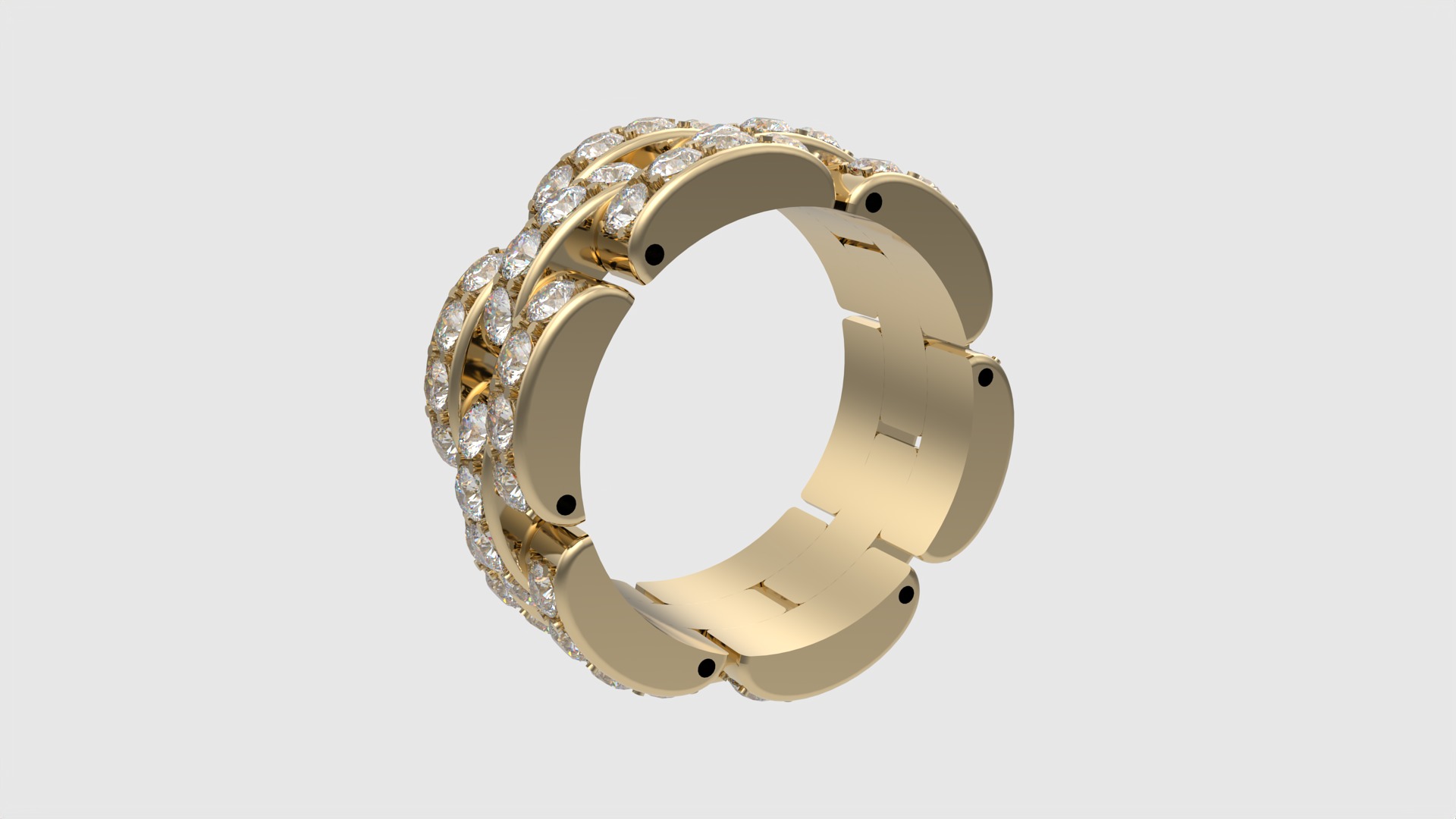 Flexible Chain Links Distinct Wedding Ring JDBCo 3D print model_3