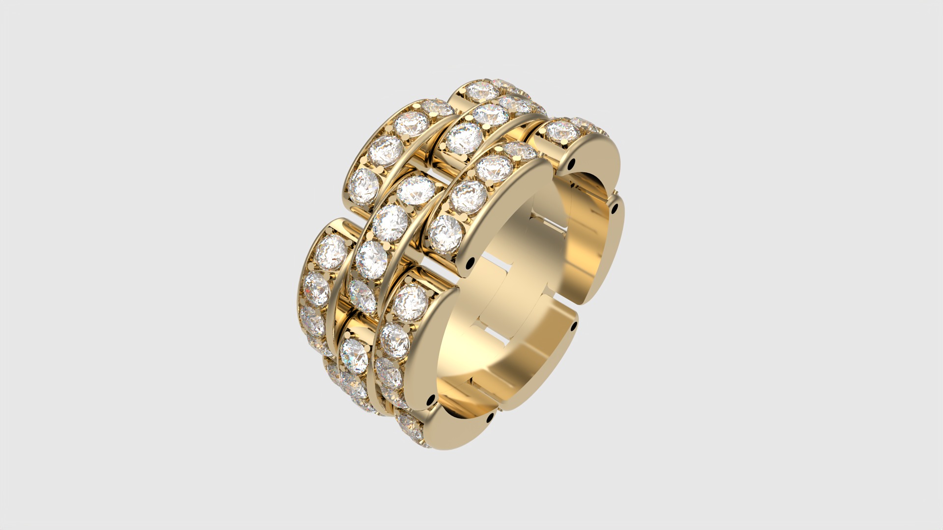 Flexible Chain Links Distinct Wedding Ring JDBCo 3D print model_18