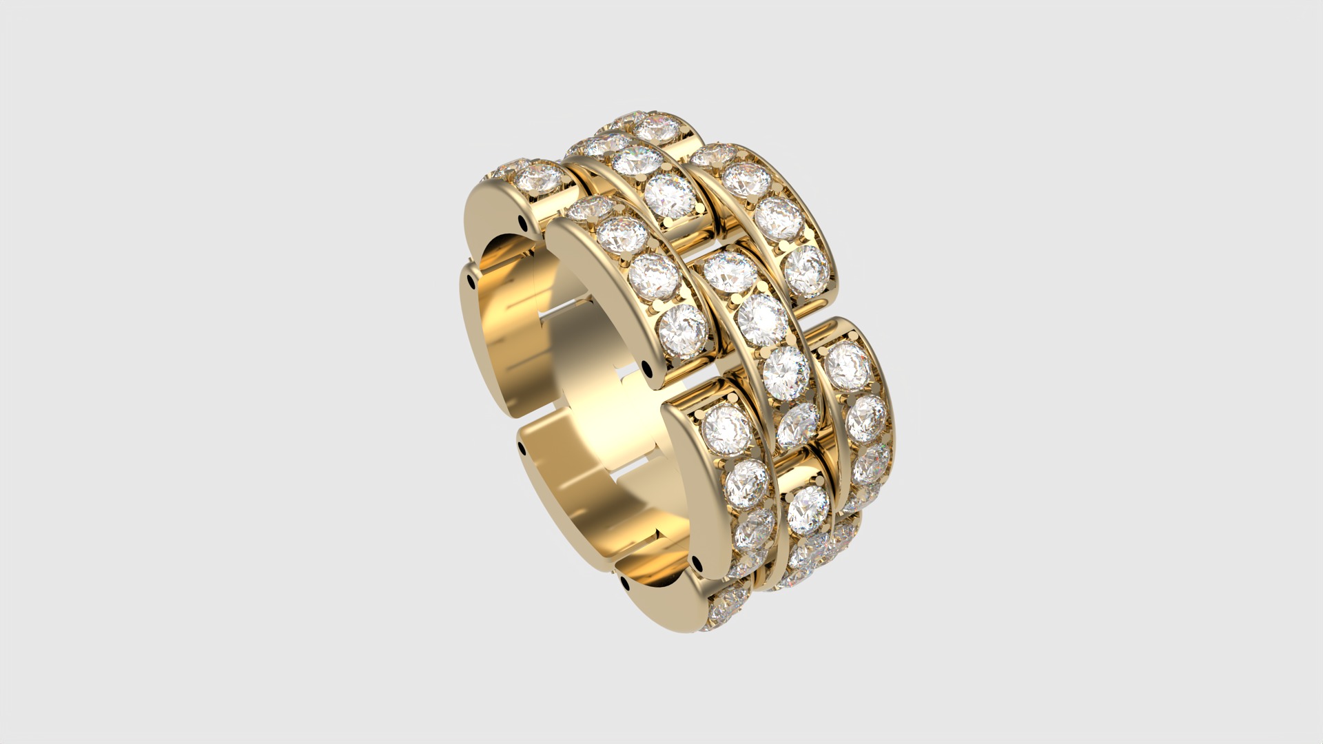 Flexible Chain Links Distinct Wedding Ring JDBCo 3D print model_21