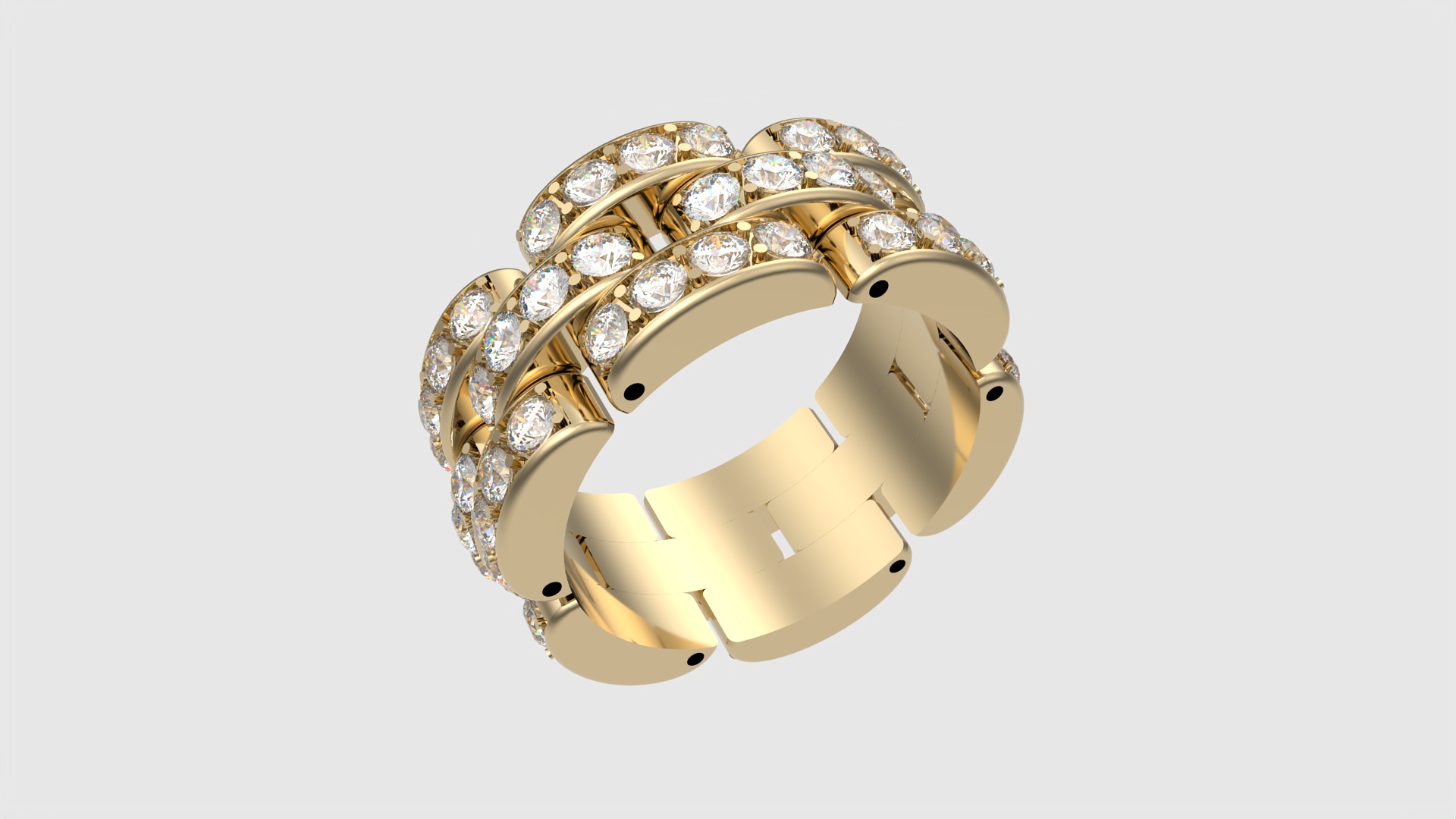 Flexible Chain Links Distinct Wedding Ring JDBCo 3D print model_17