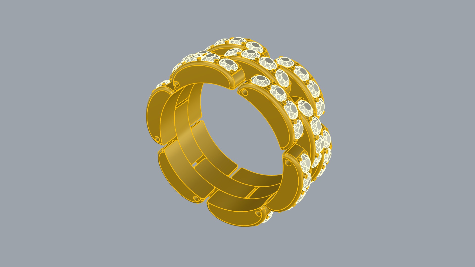 Flexible Chain Links Distinct Wedding Ring JDBCo 3D print model_7