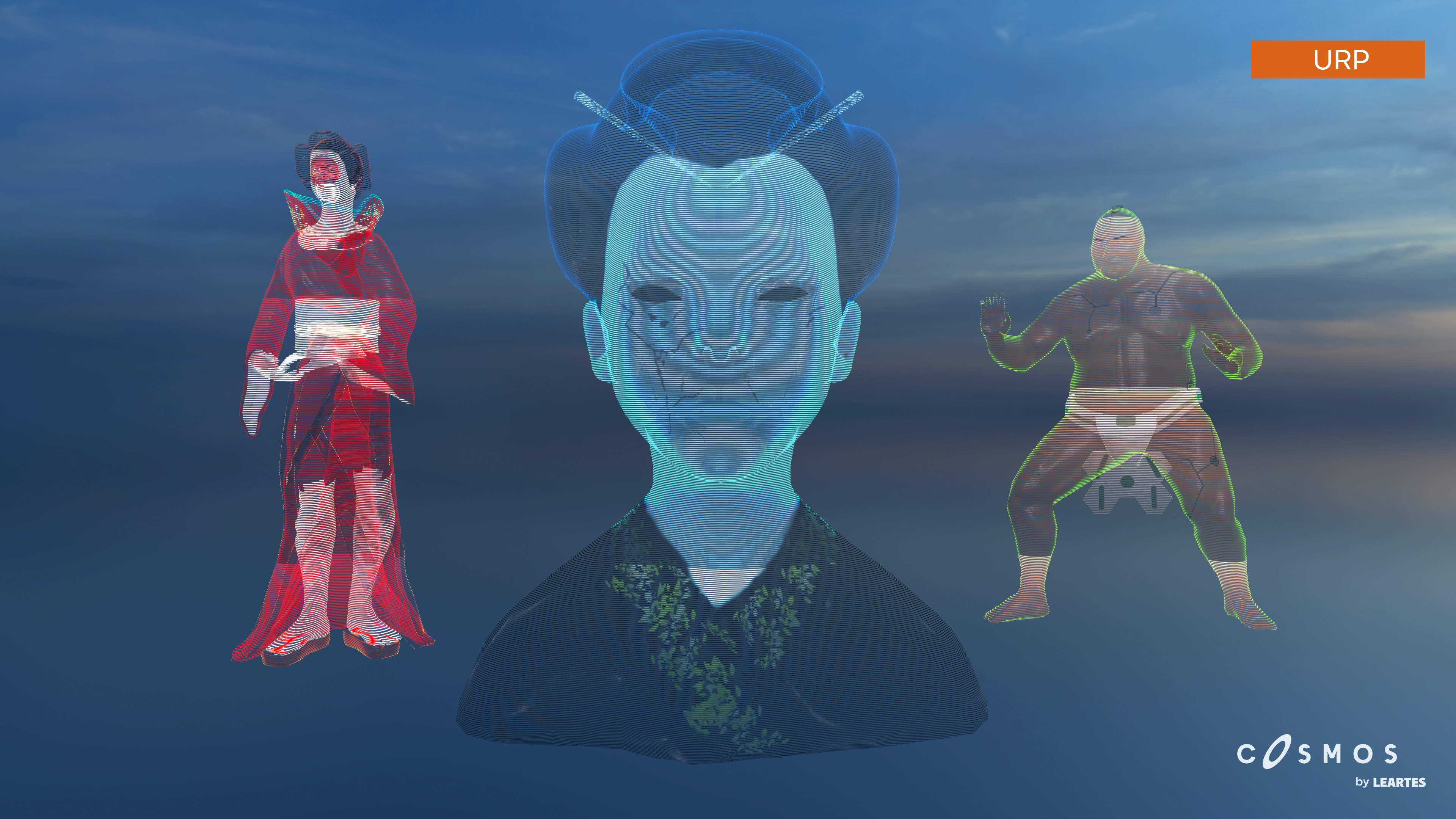 Cyberpunk Japan Holograms Neon Set of 51 Holograms Low-poly 3D model_6