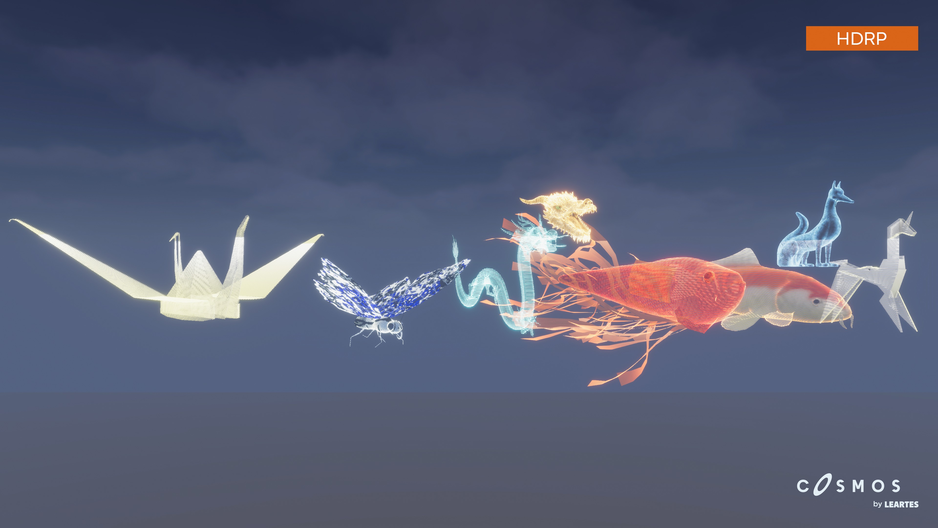 Cyberpunk Japan Holograms Neon Set of 51 Holograms Low-poly 3D model_14