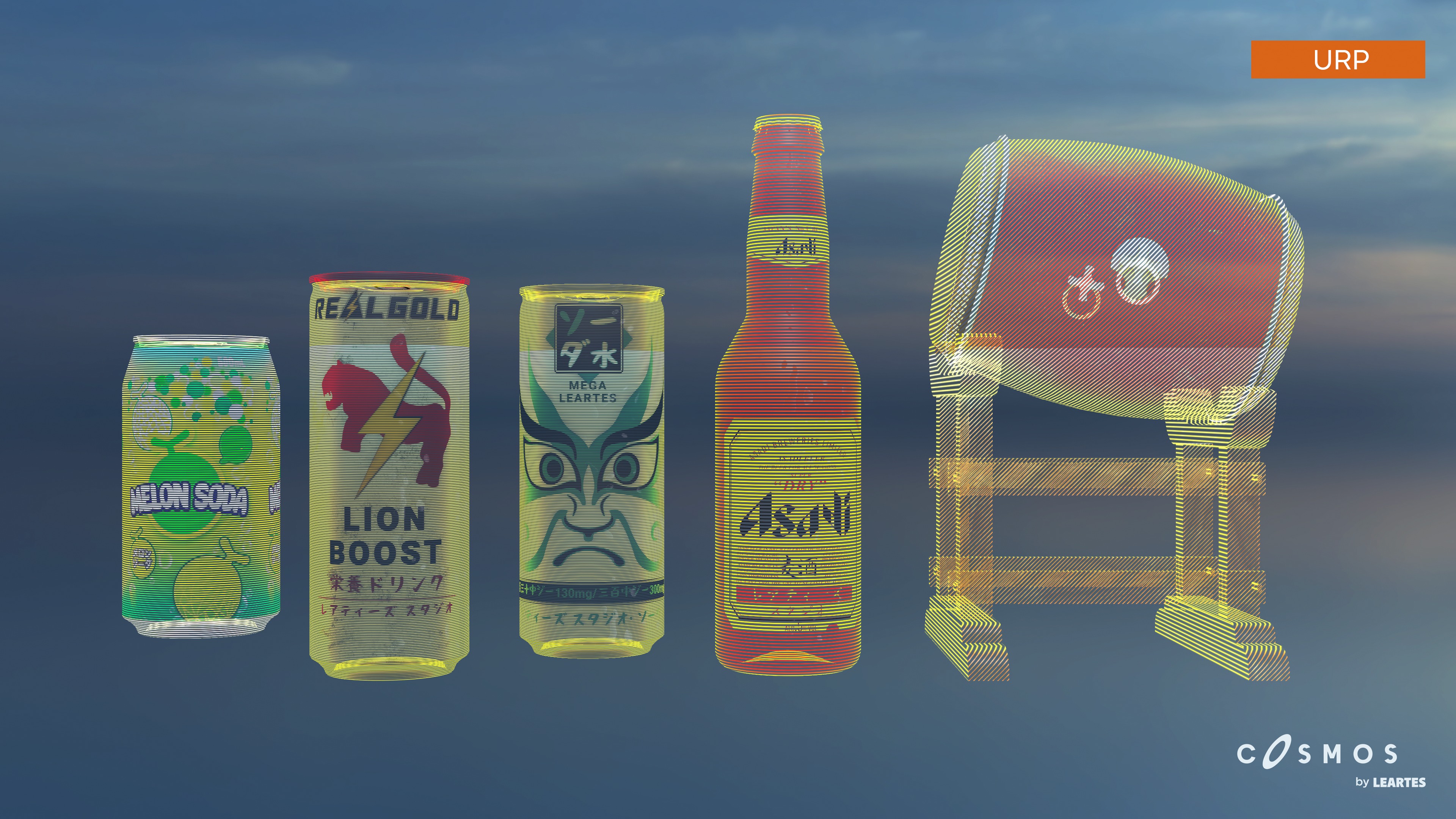 Cyberpunk Japan Holograms Neon Set of 51 Holograms Low-poly 3D model_8