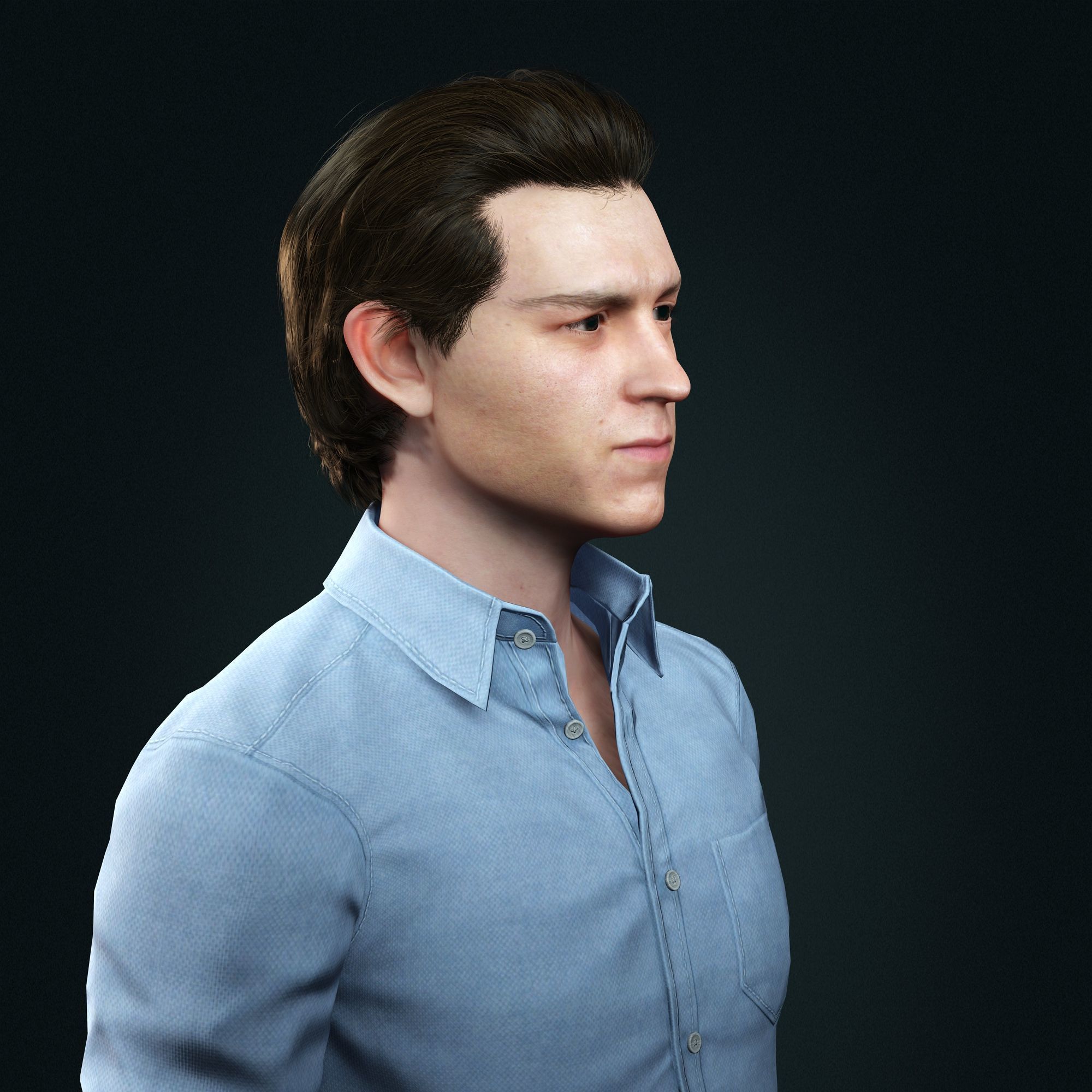 Tom Holland Character 3D Model Low-poly 3D model_7