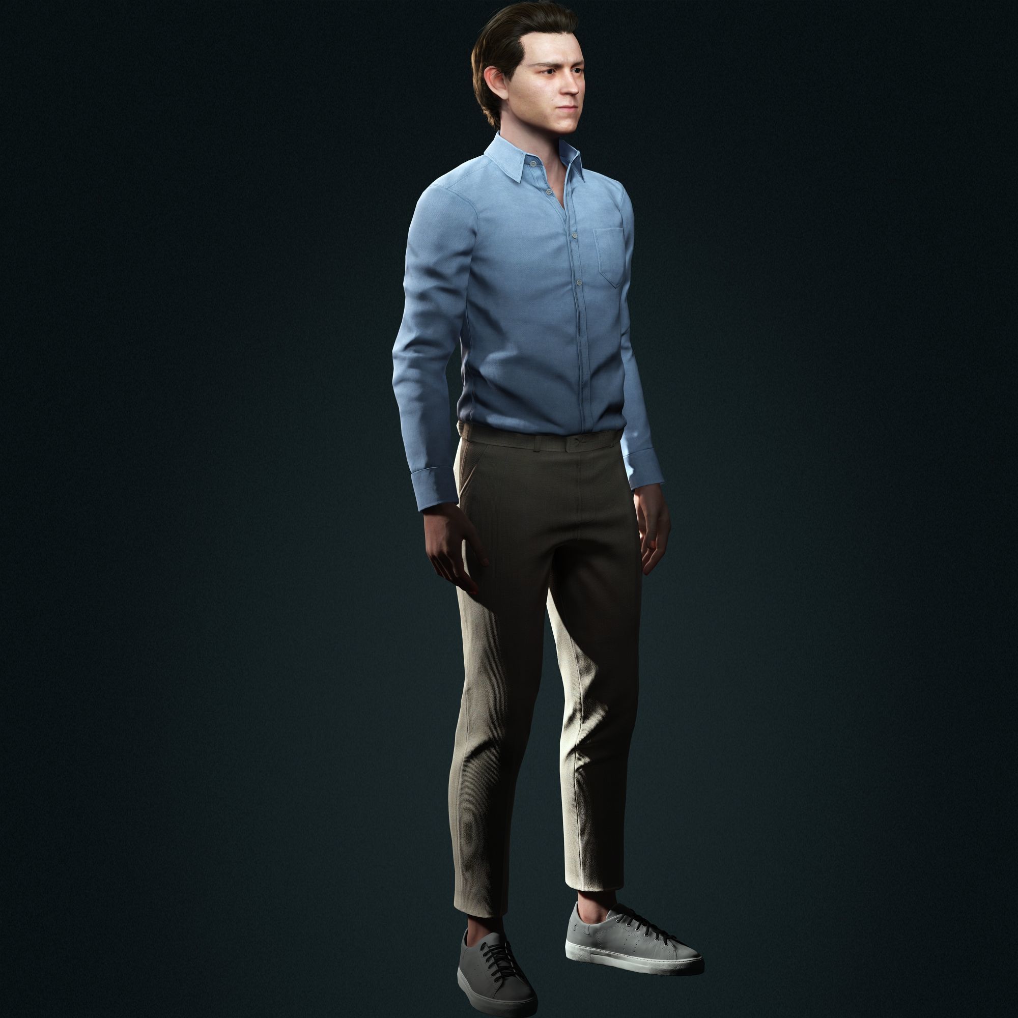 Tom Holland Character 3D Model Low-poly 3D model_9