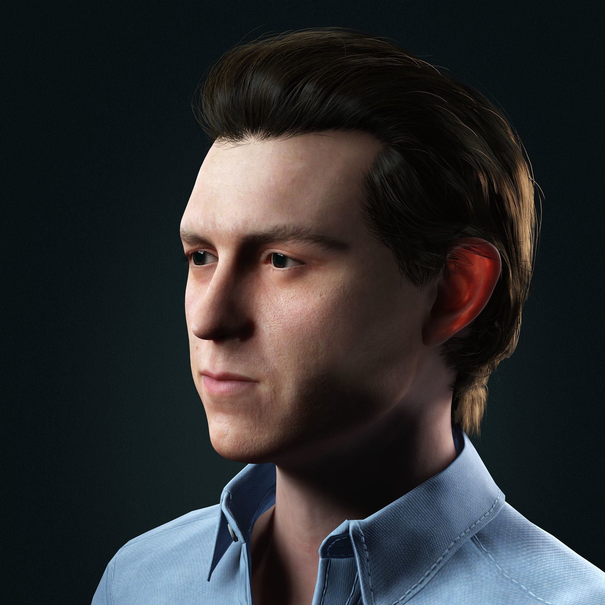 Tom Holland Character 3D Model Low-poly 3D model_2