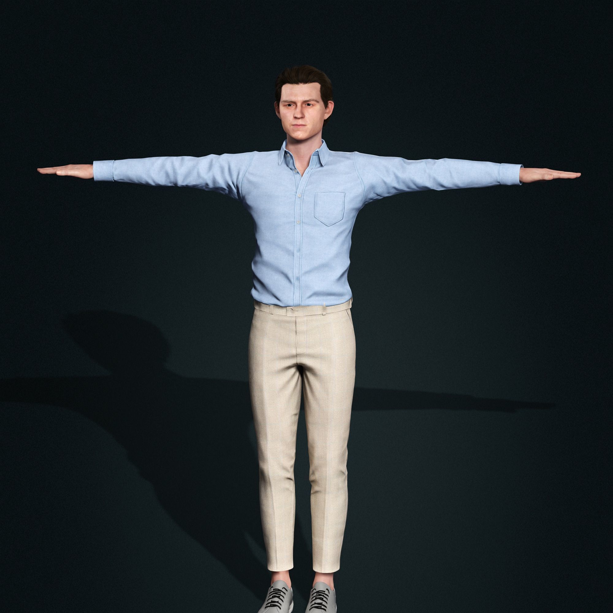 Tom Holland Character 3D Model Low-poly 3D model_4