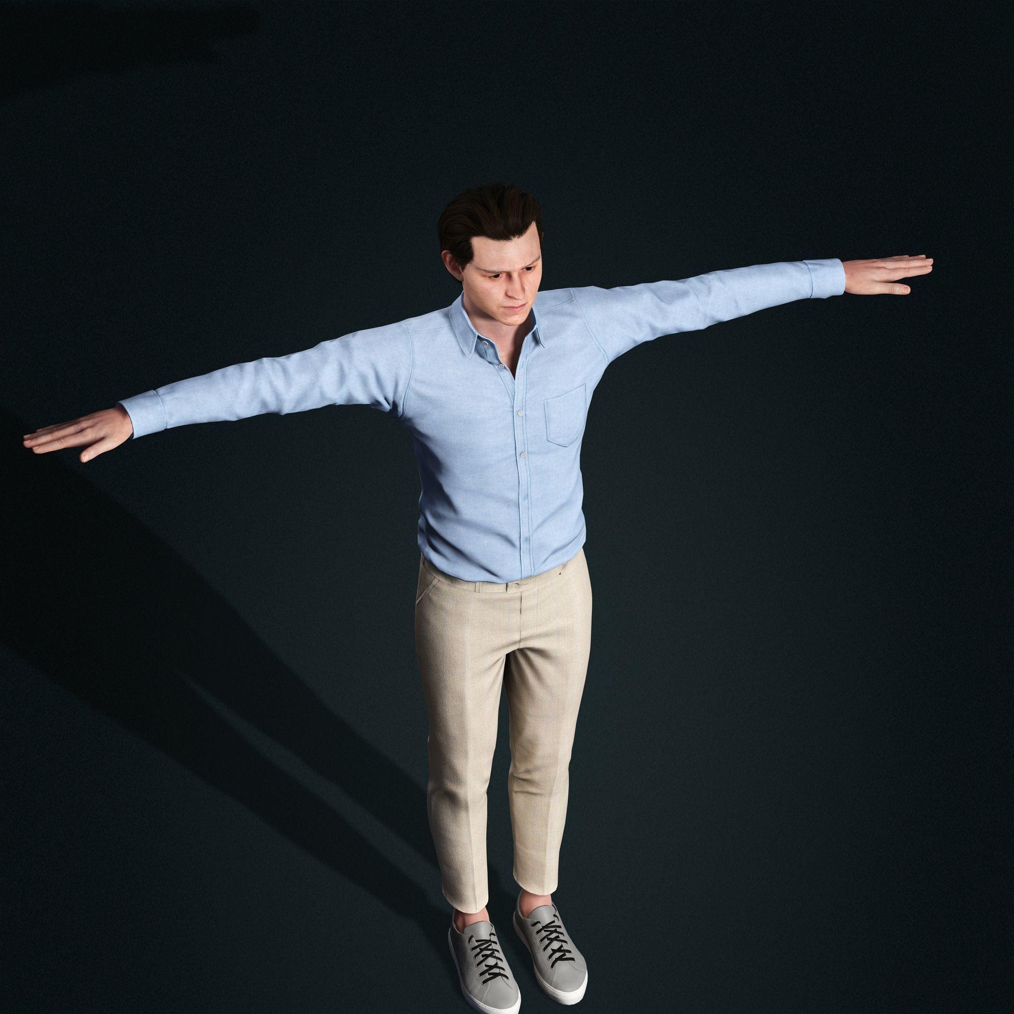 Tom Holland Character 3D Model Low-poly 3D model_5