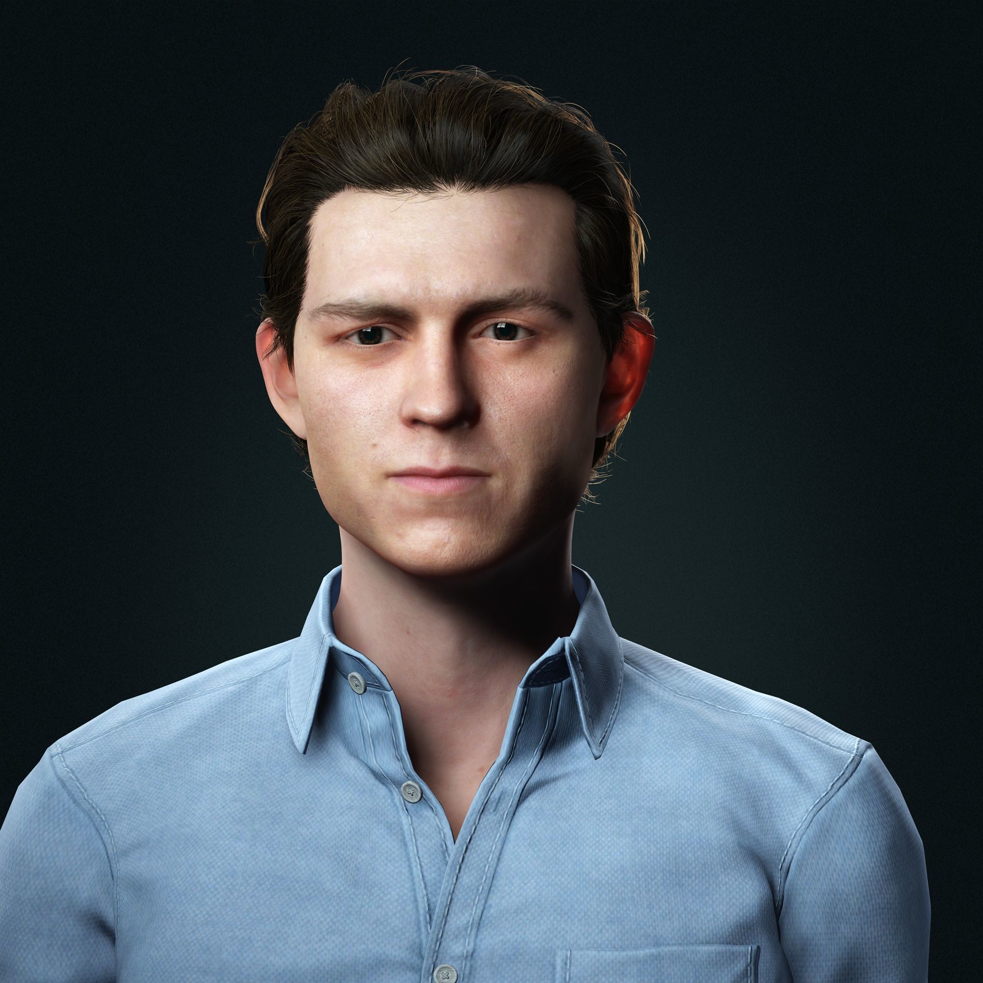 Tom Holland Character 3D Model Low-poly 3D model_1