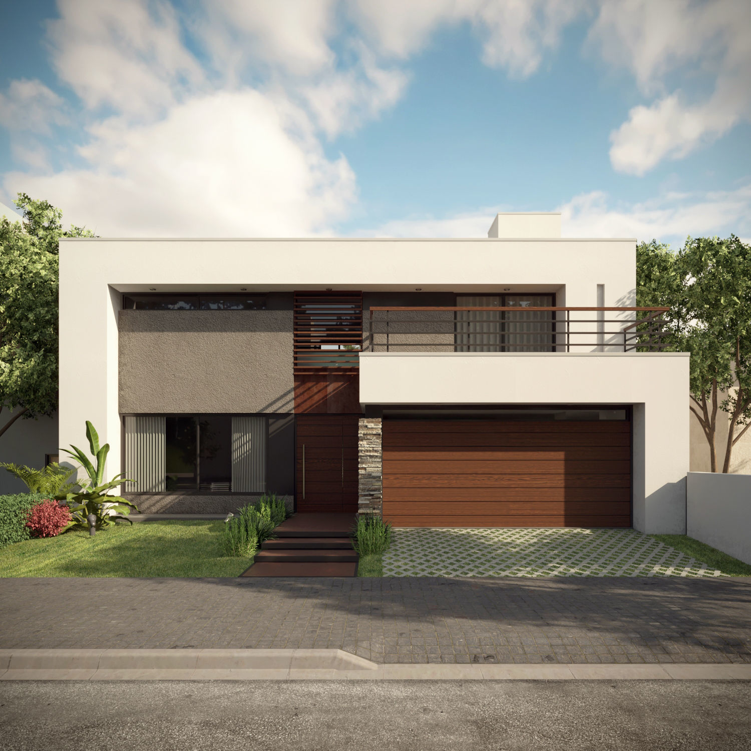 Modern Houses Scenes 3D Model Collection_3