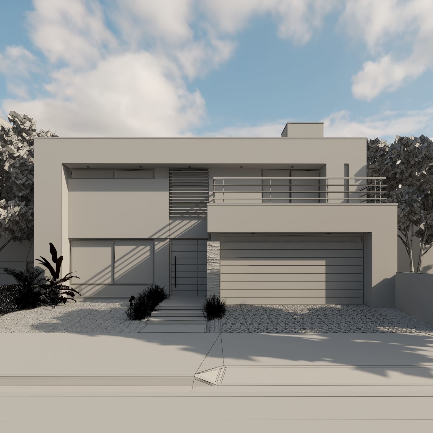 Modern Houses Scenes 3D Model Collection_4