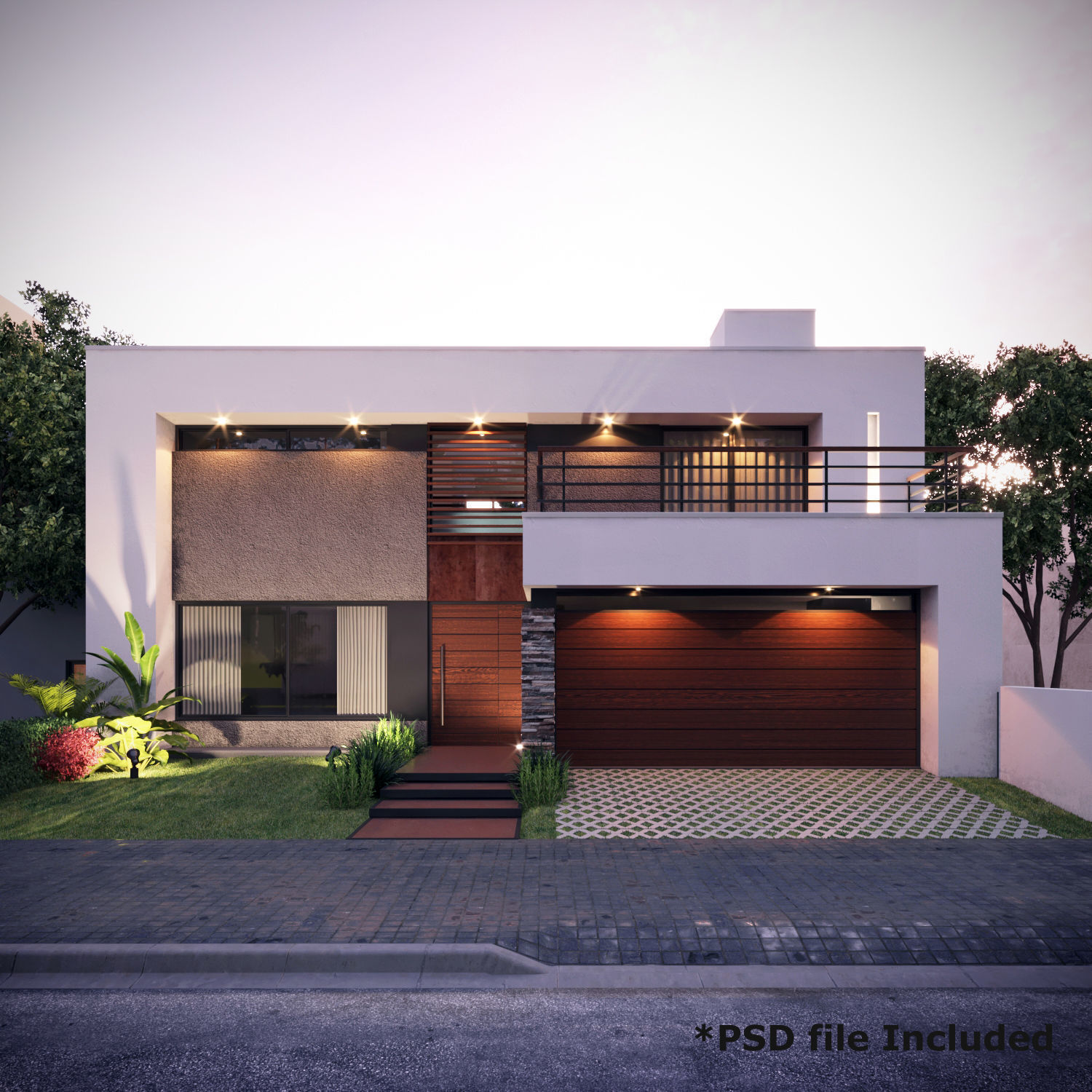 Modern Houses Scenes 3D Model Collection_9