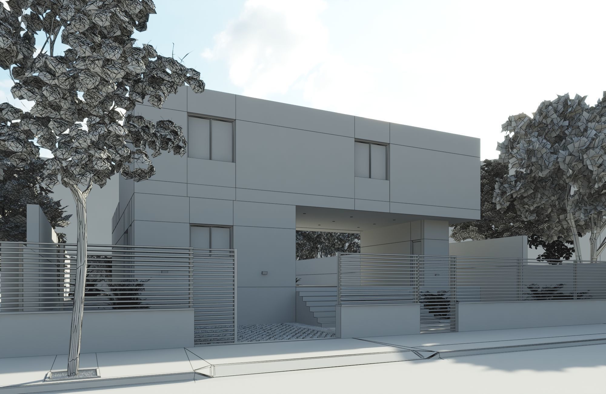 Modern Houses Scenes 3D Model Collection_17