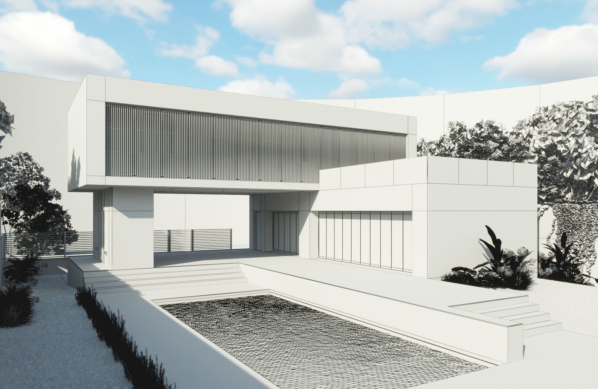 Modern Houses Scenes 3D Model Collection_15