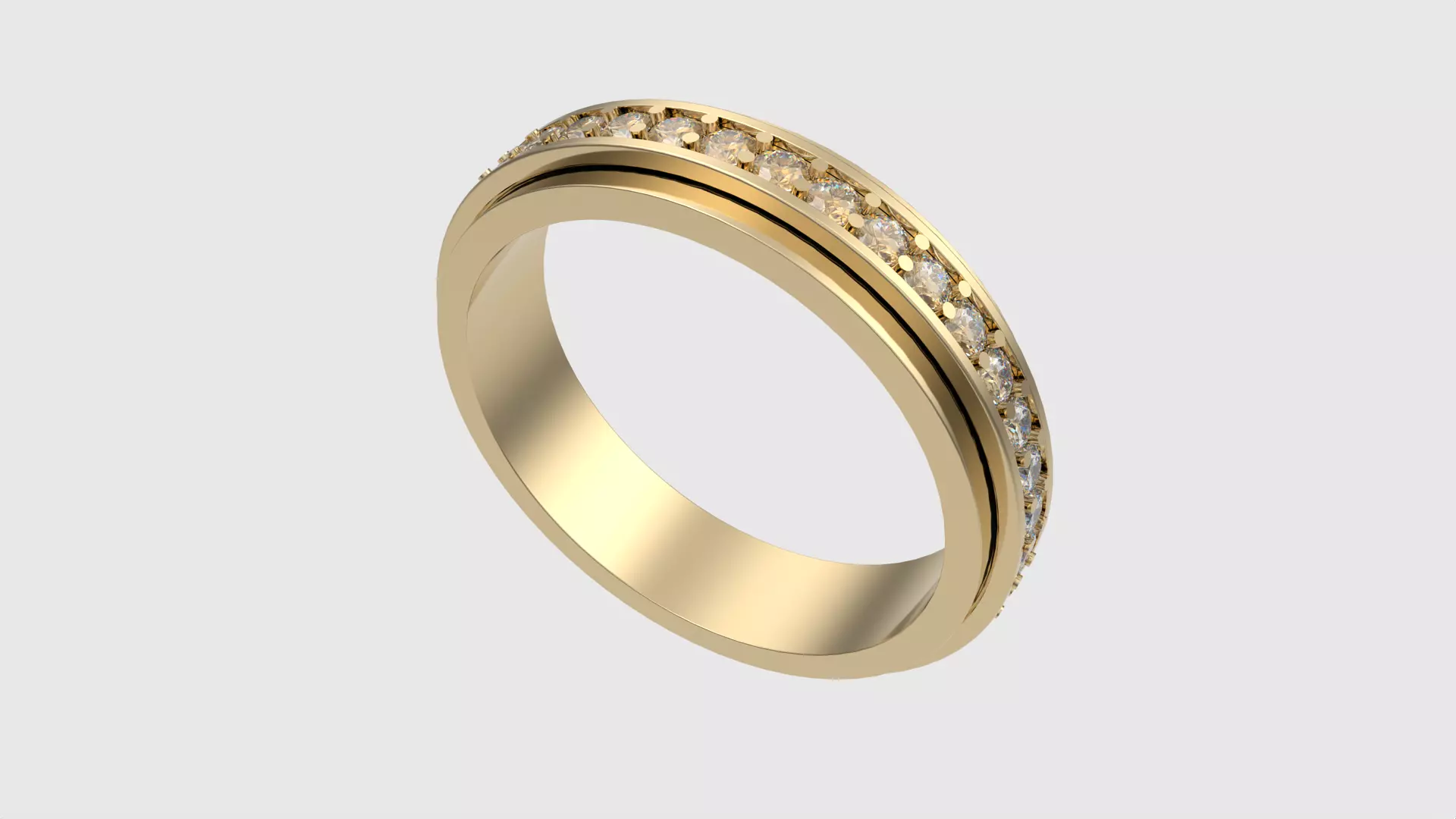 Classic Channel-Set Eternity Ring JDBCo 3D print model_0