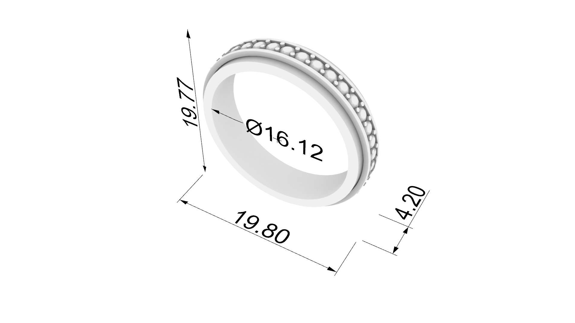 Classic Channel-Set Eternity Ring JDBCo 3D print model_1
