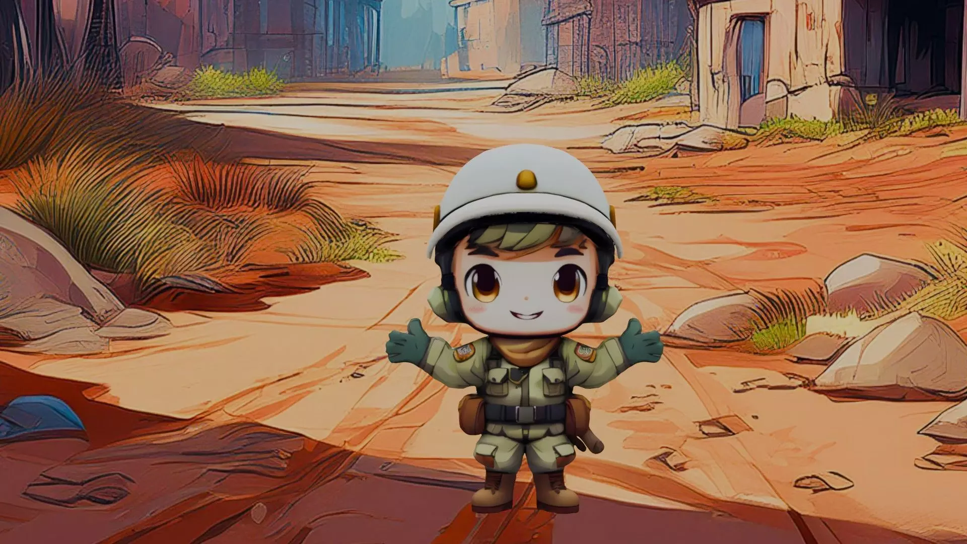 cute soldier Free 3D model