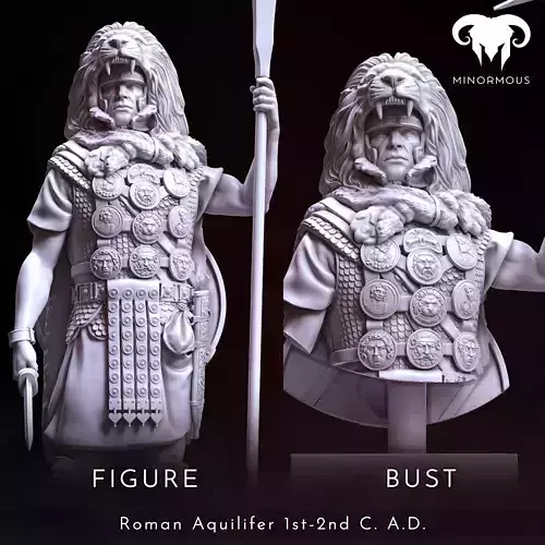 Bundle - Roman Aquilifer 1st-2nd CAD Looking at the Battlefield 3D print model