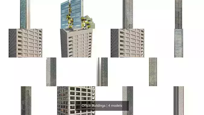 Office Buildings 3D Model Collection