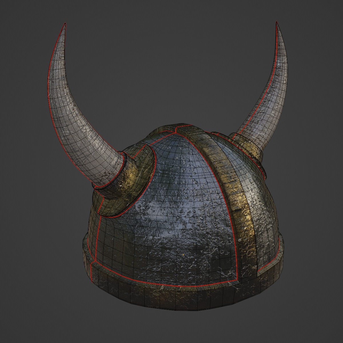 Viking Helmet 02 3D model_7