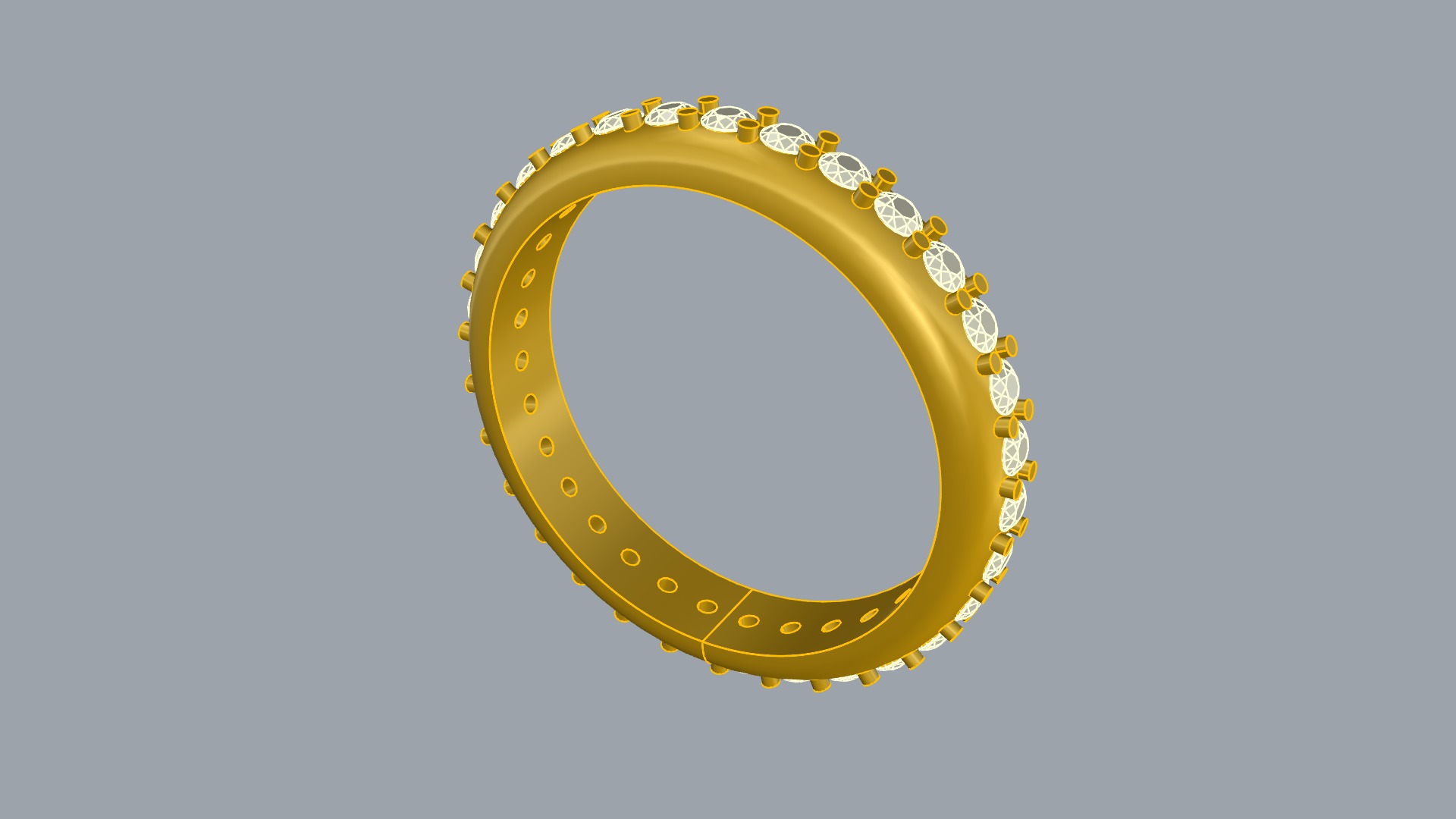 Classic Eternity Band with Prong Setting JDBCo 3D print model_7