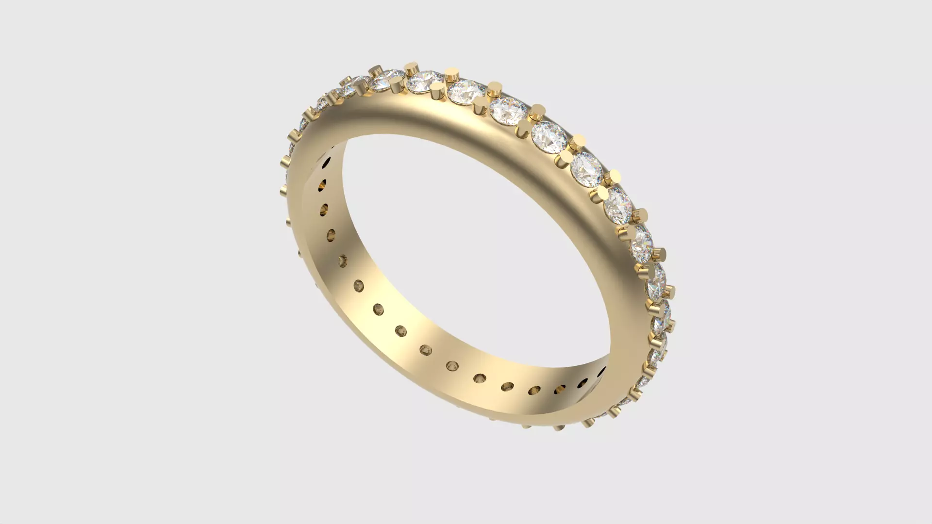 Classic Eternity Band with Prong Setting JDBCo 3D print model_0