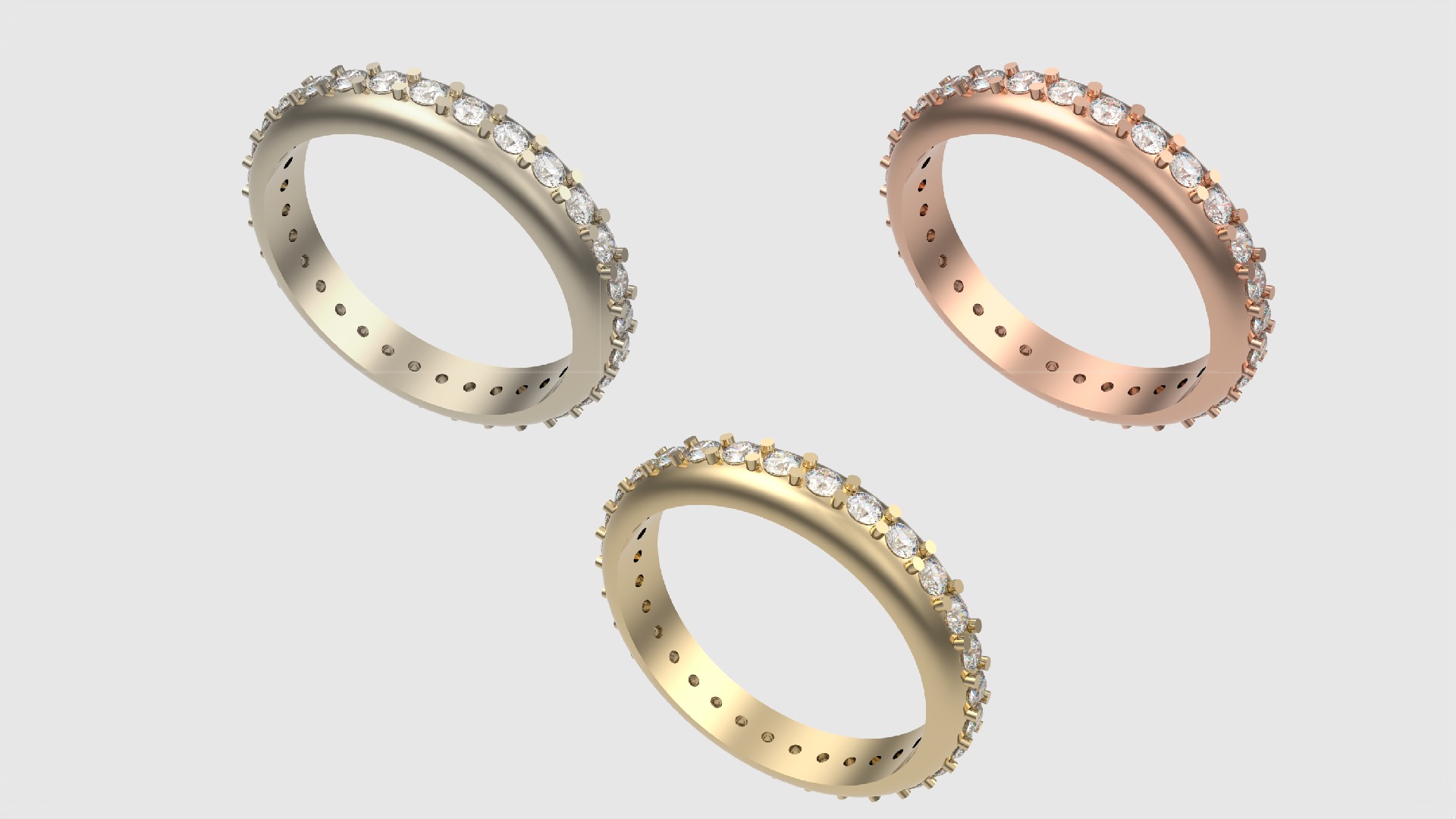 Classic Eternity Band with Prong Setting JDBCo 3D print model_2