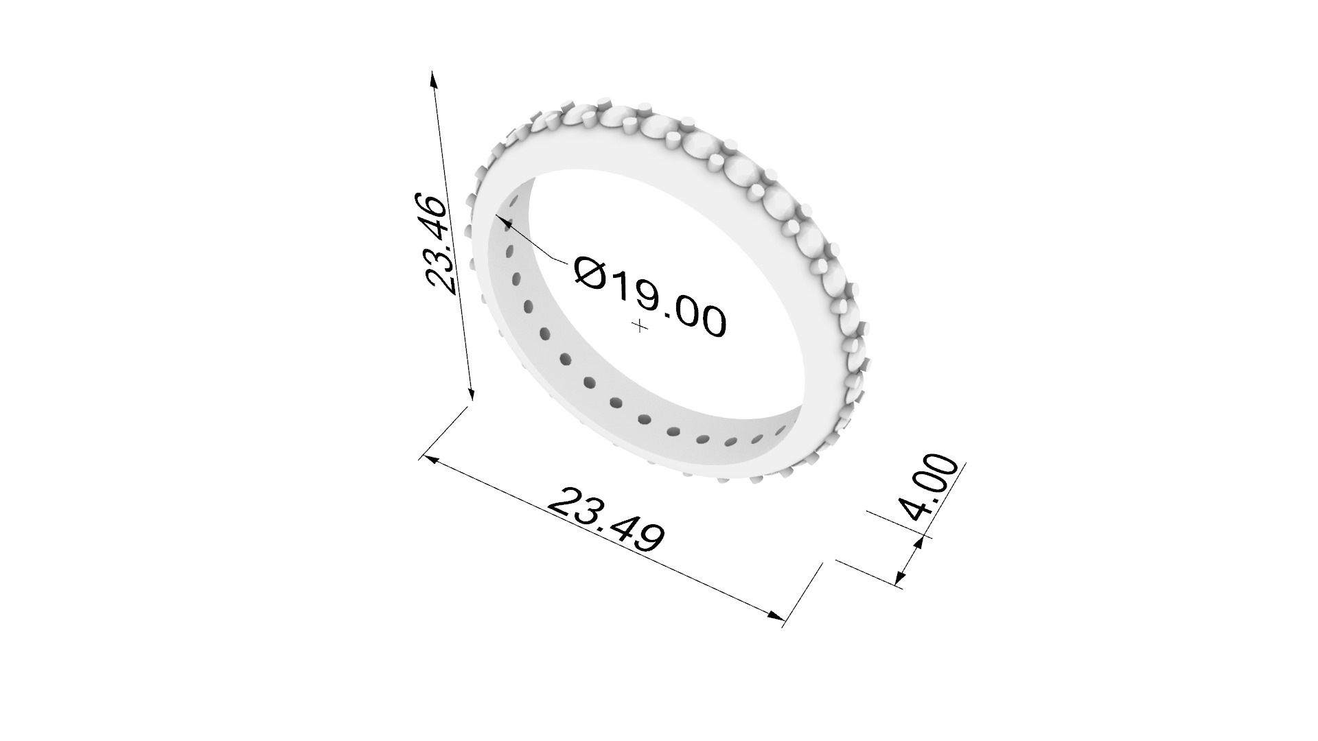 Classic Eternity Band with Prong Setting JDBCo 3D print model_1