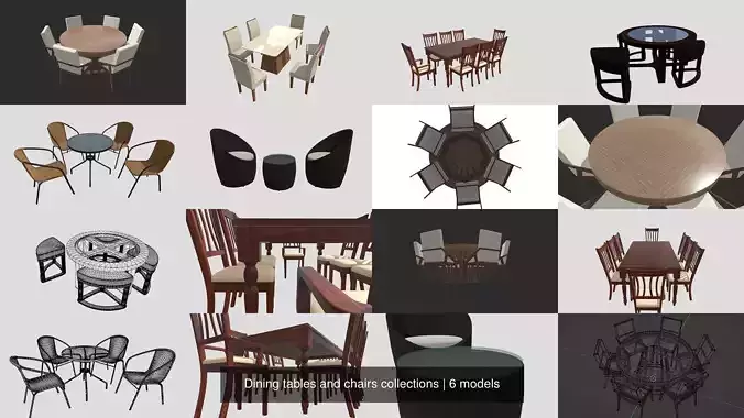 Dining tables and chairs collections 
