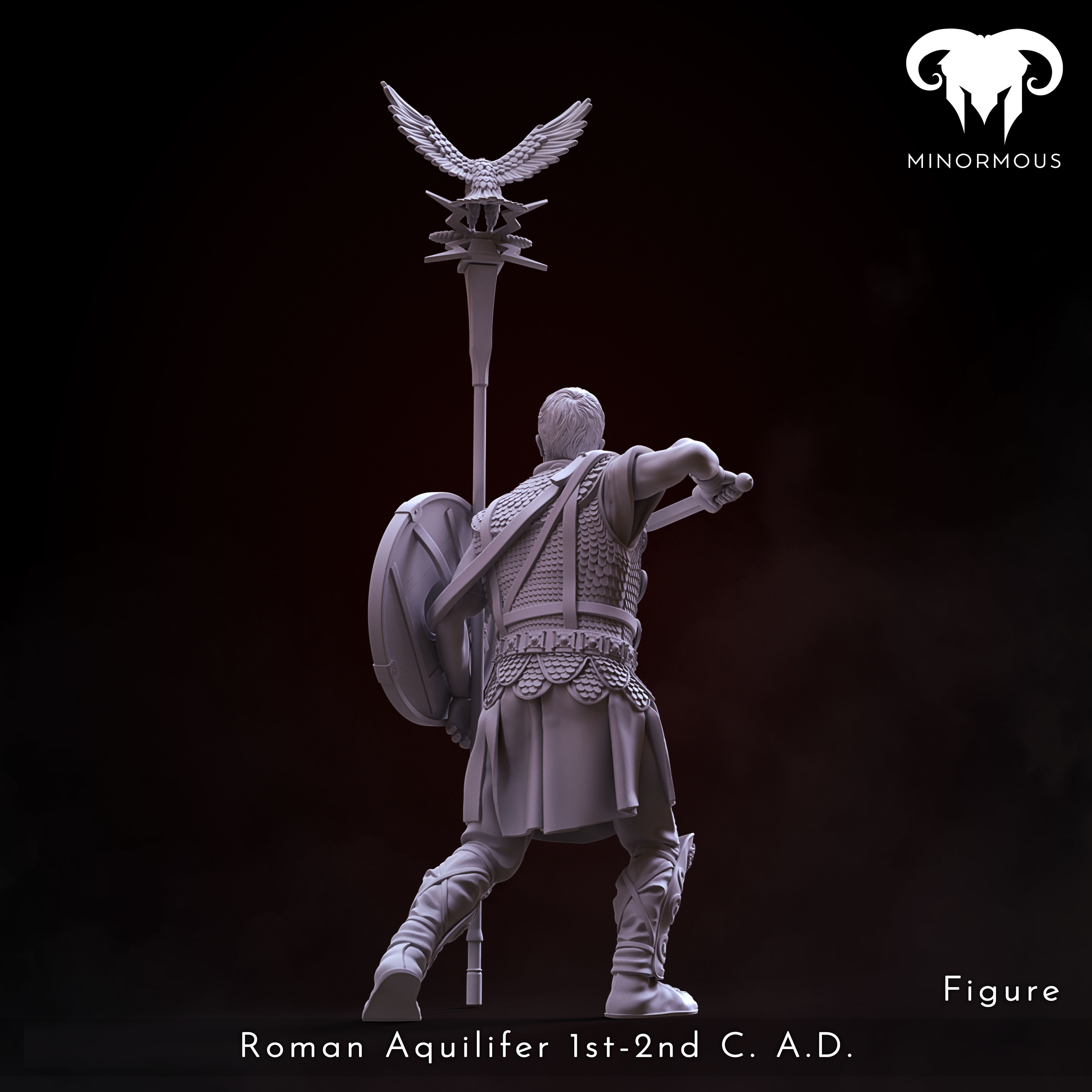 Bundle - Roman Aquilifer 1st-2nd CAD The last Stand 3D print model_17