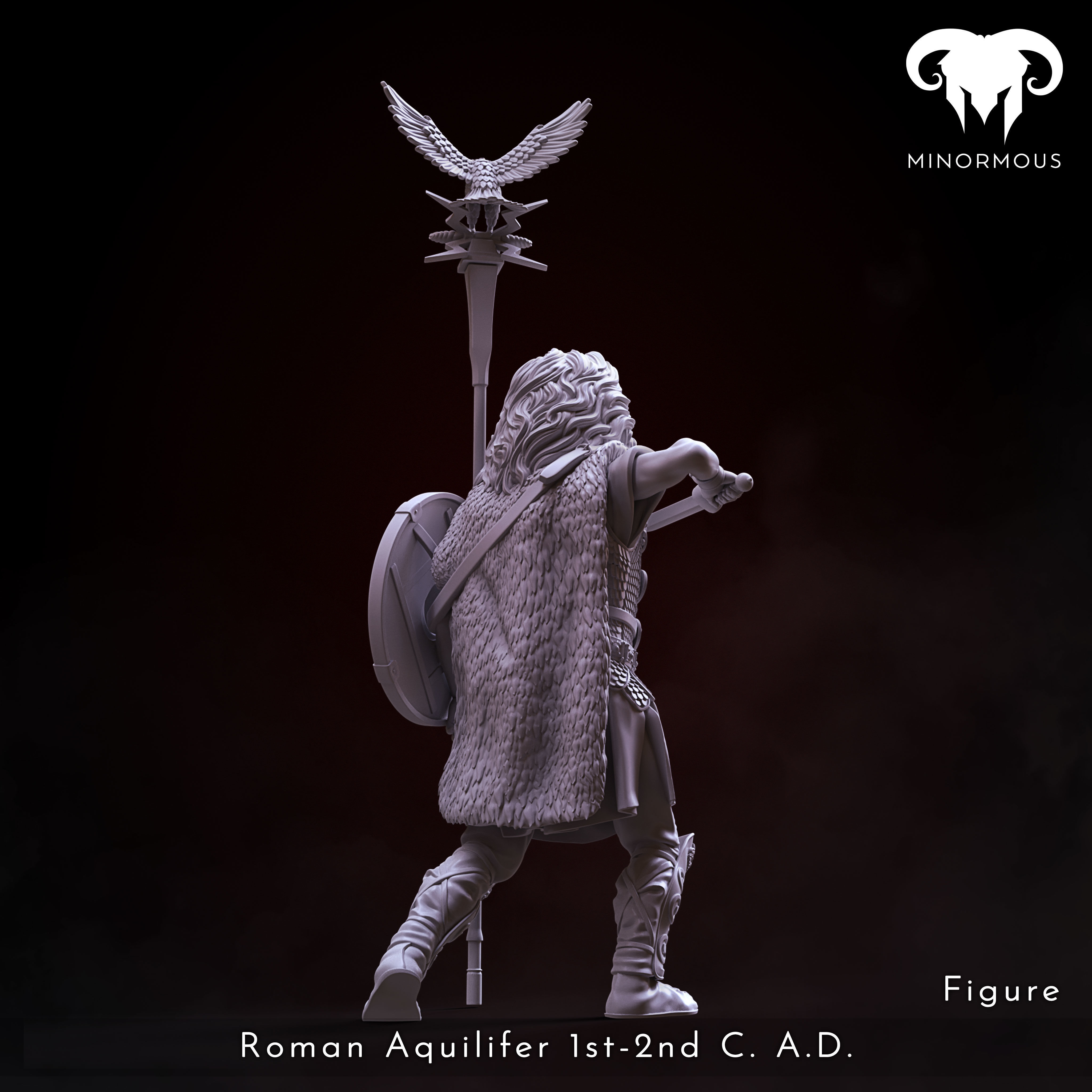 Bundle - Roman Aquilifer 1st-2nd CAD The last Stand 3D print model_11