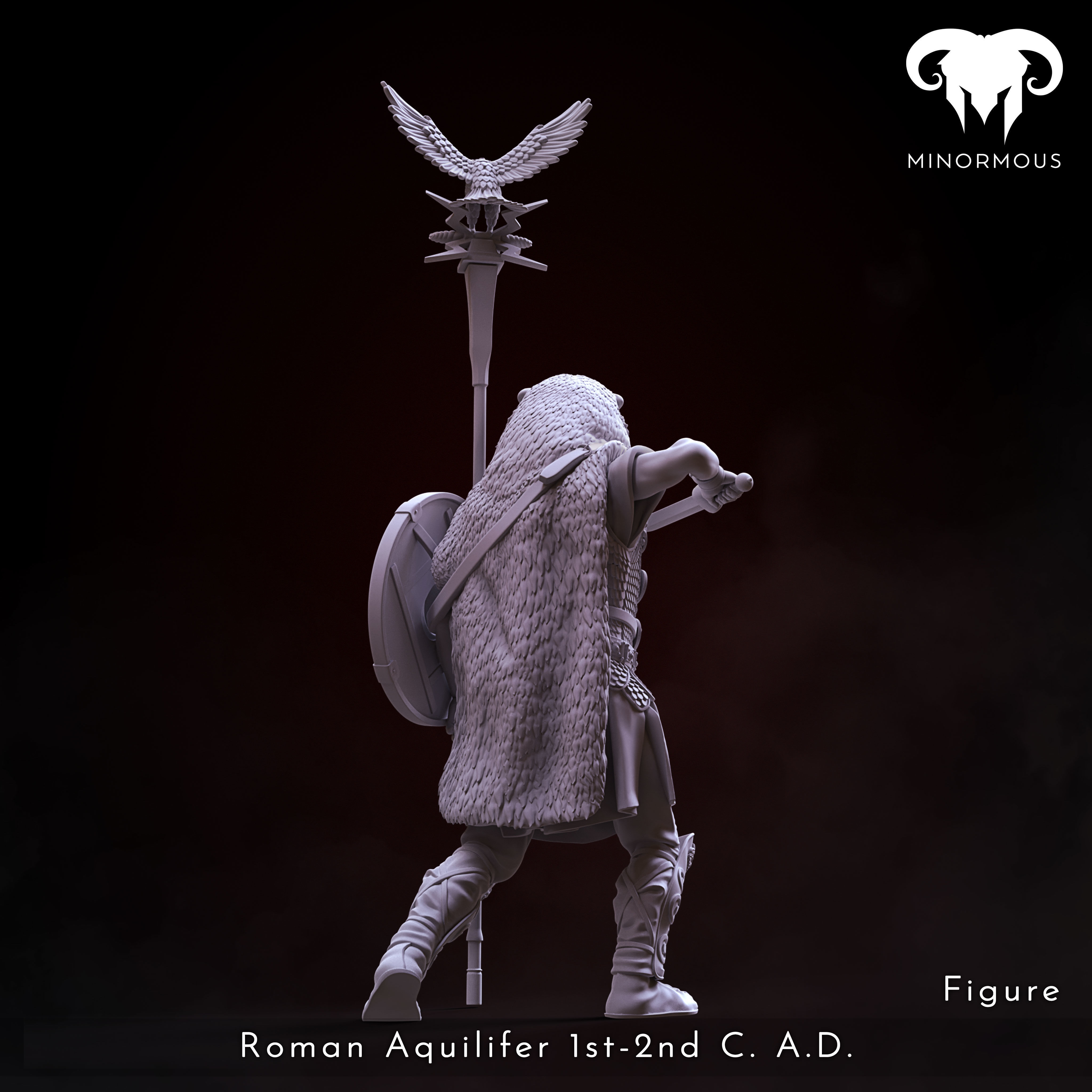 Bundle - Roman Aquilifer 1st-2nd CAD The last Stand 3D print model_13
