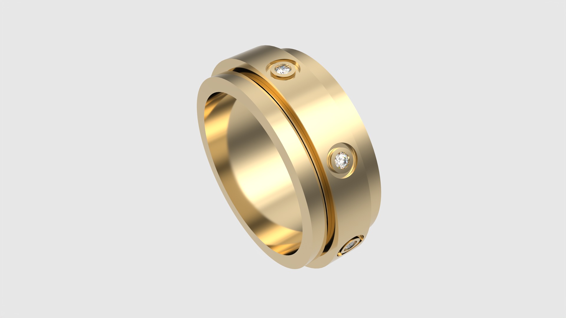 Ring with Rotating Center JDBCo 3D print model_21