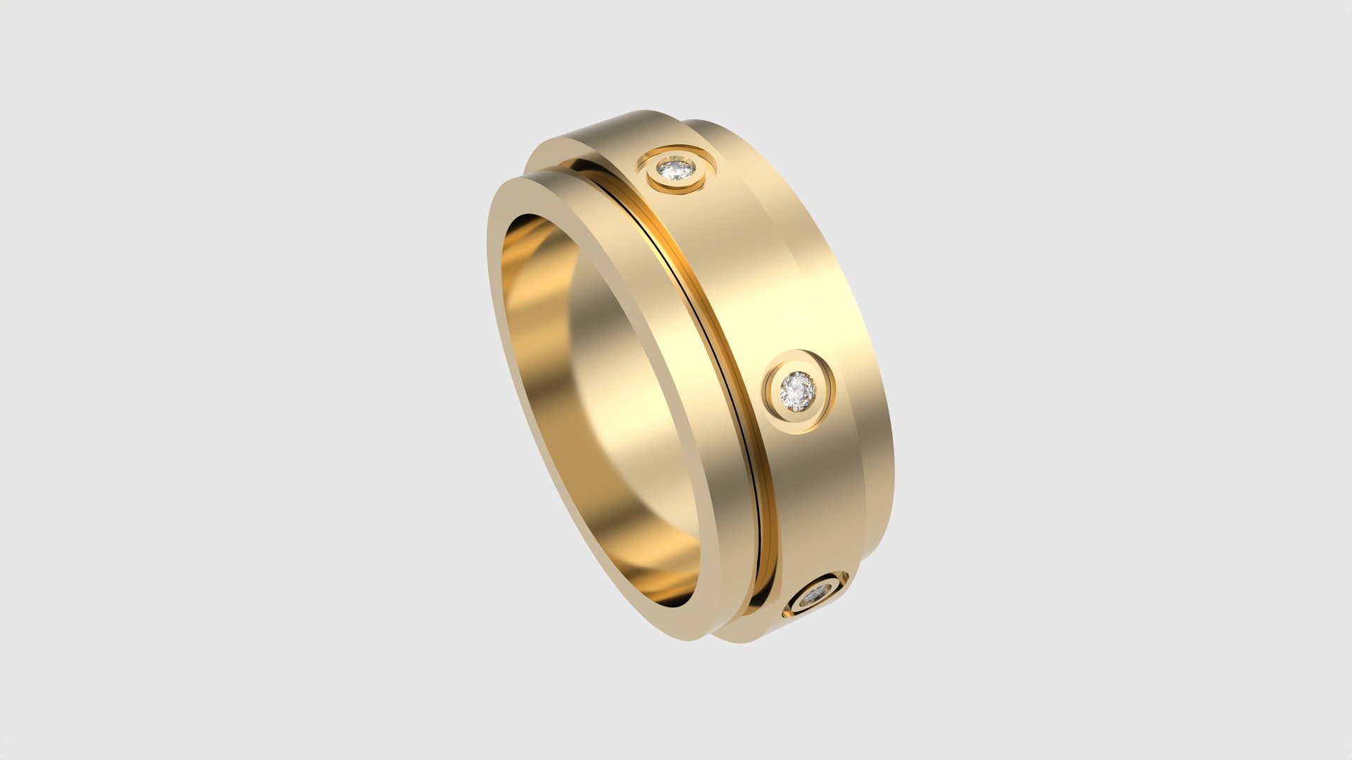 Ring with Rotating Center JDBCo 3D print model_28
