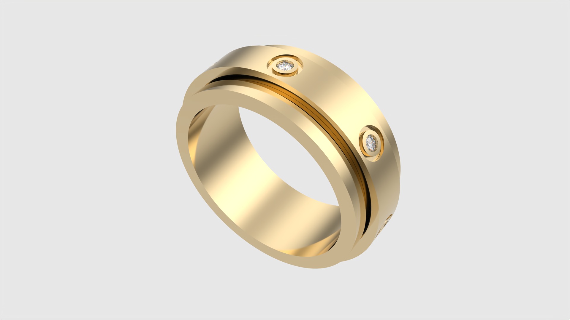 Ring with Rotating Center JDBCo 3D print model_29