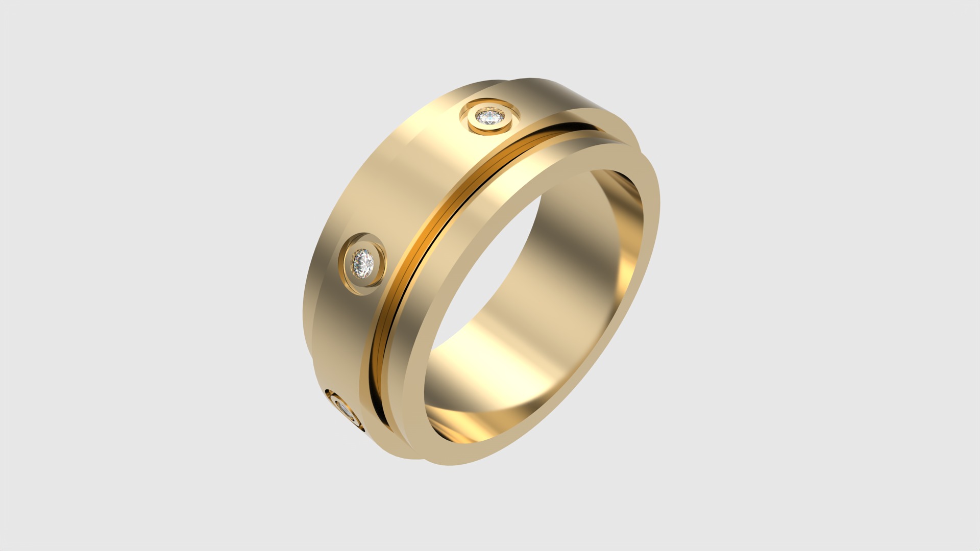 Ring with Rotating Center JDBCo 3D print model_25