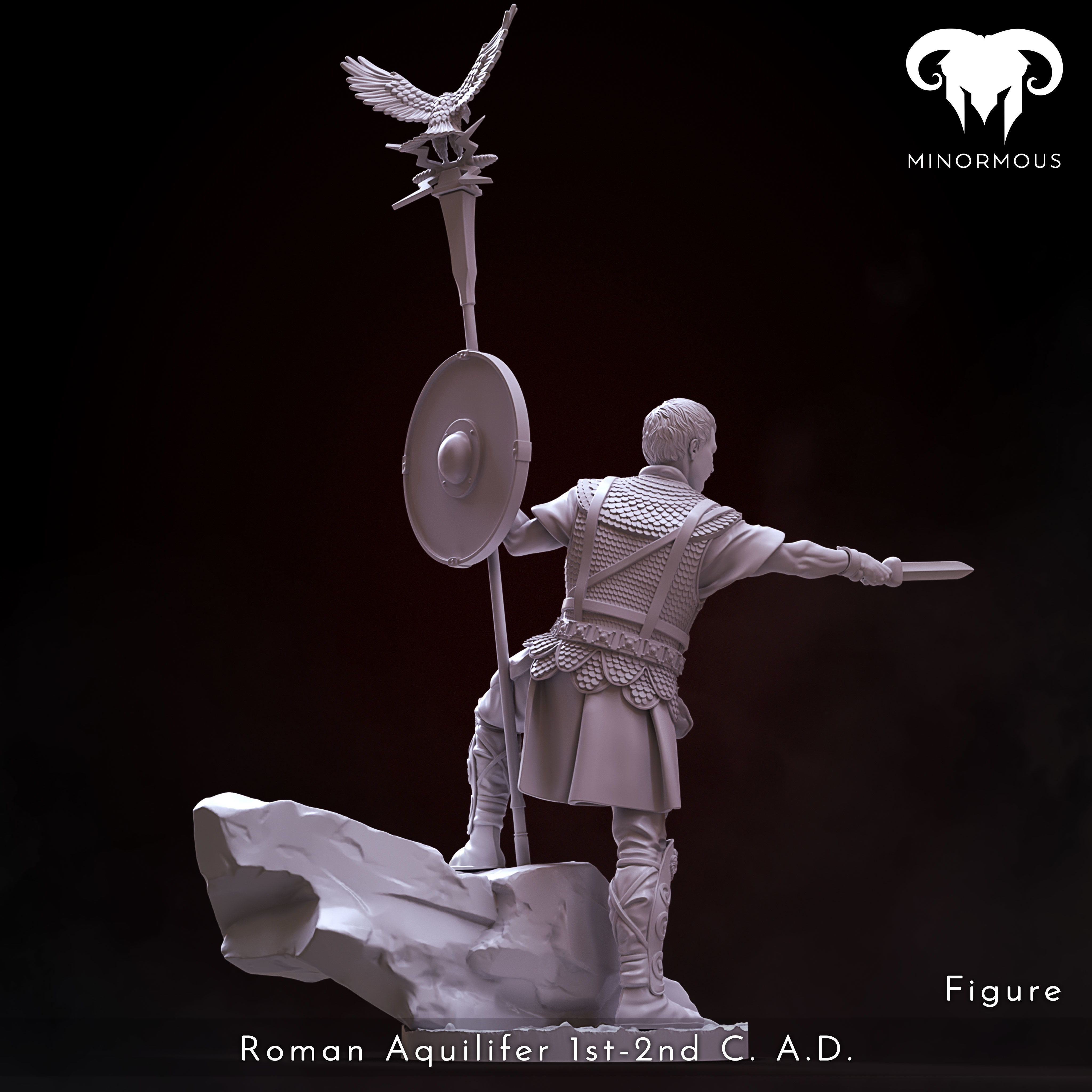 Figure - Roman Aquilifer 1st-2nd CAD The Protector 3D print model_9