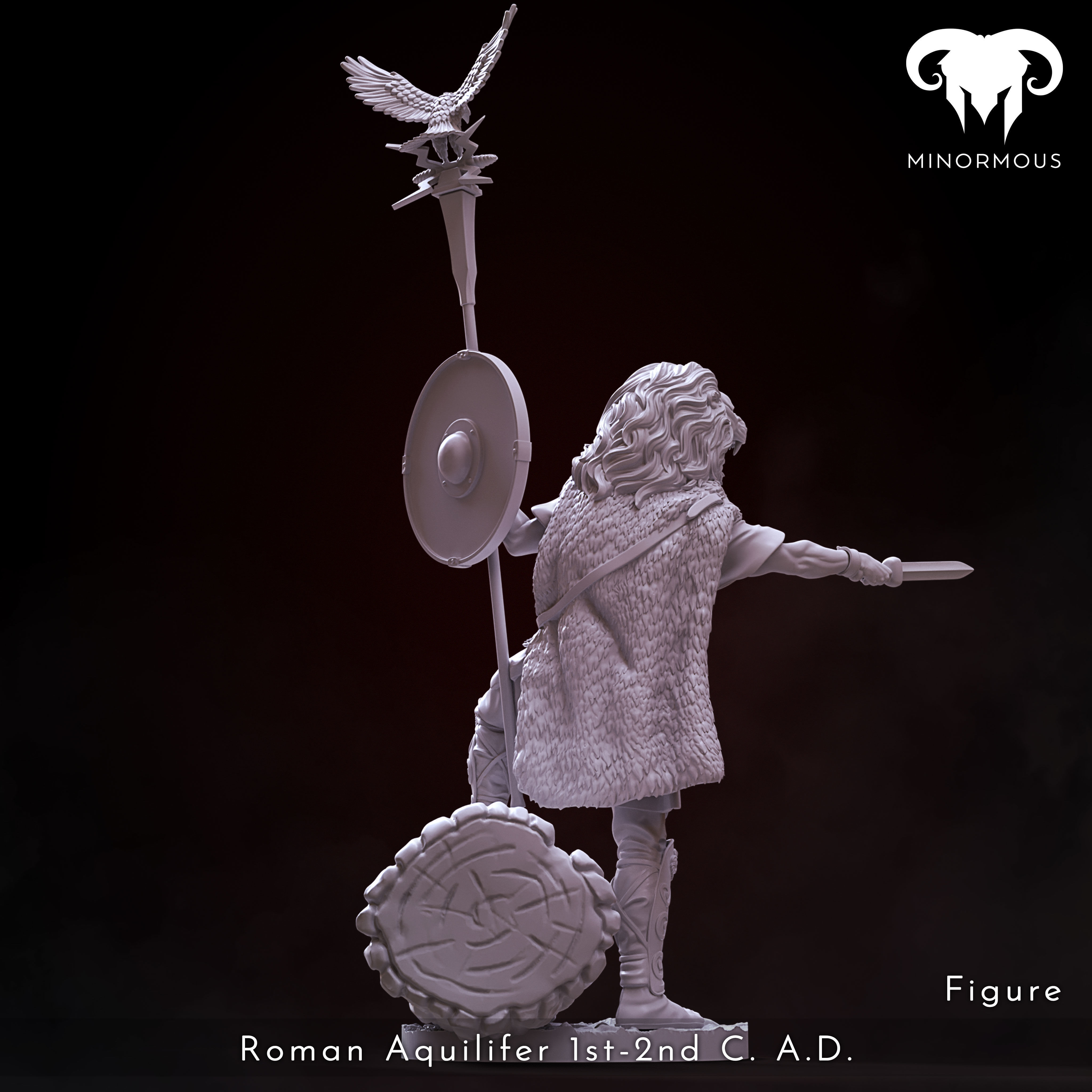 Figure - Roman Aquilifer 1st-2nd CAD The Protector 3D print model_11