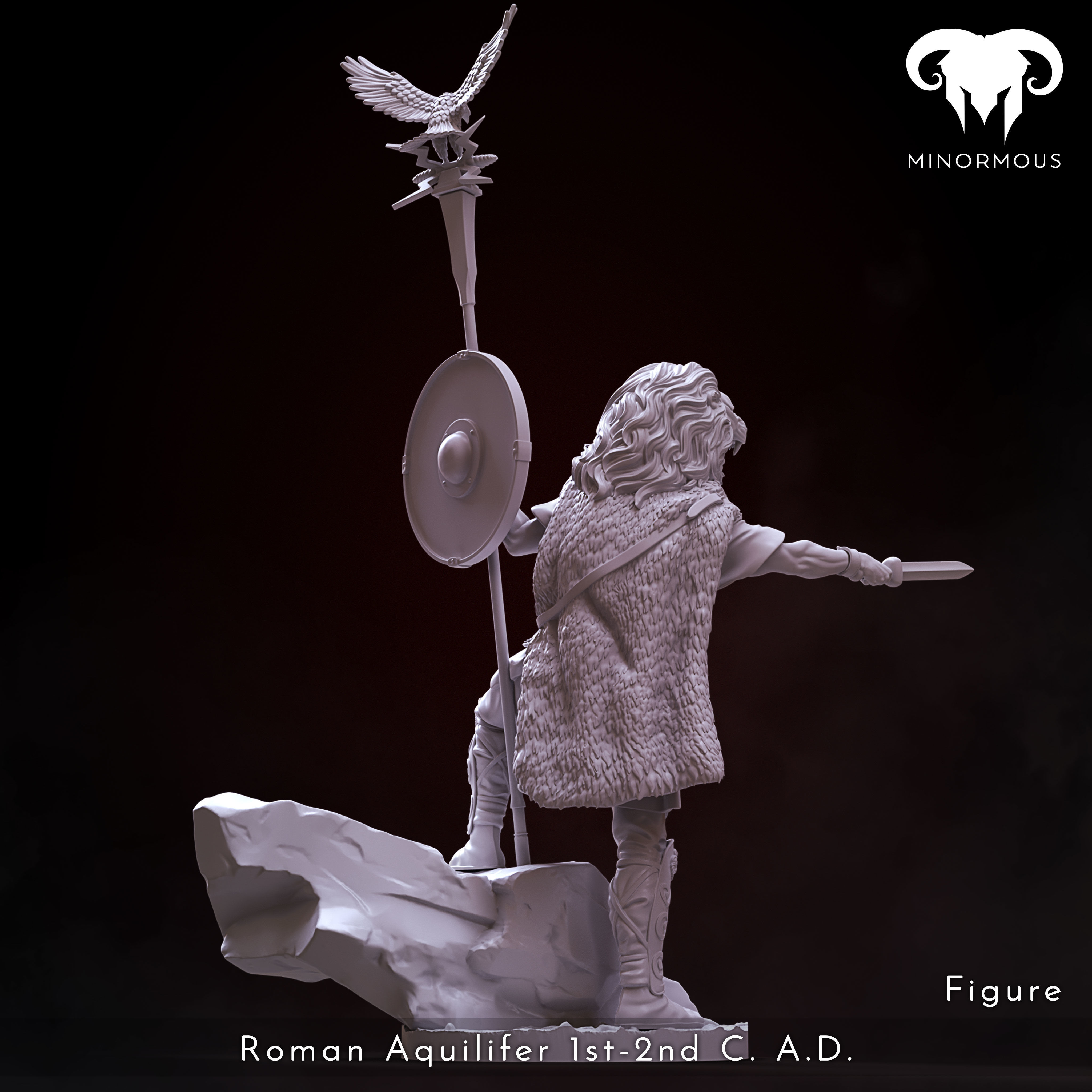 Figure - Roman Aquilifer 1st-2nd CAD The Protector 3D print model_3
