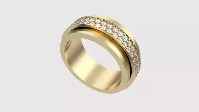 Rotating Center Ring with Sparkling Accents JDBCo 3D print model