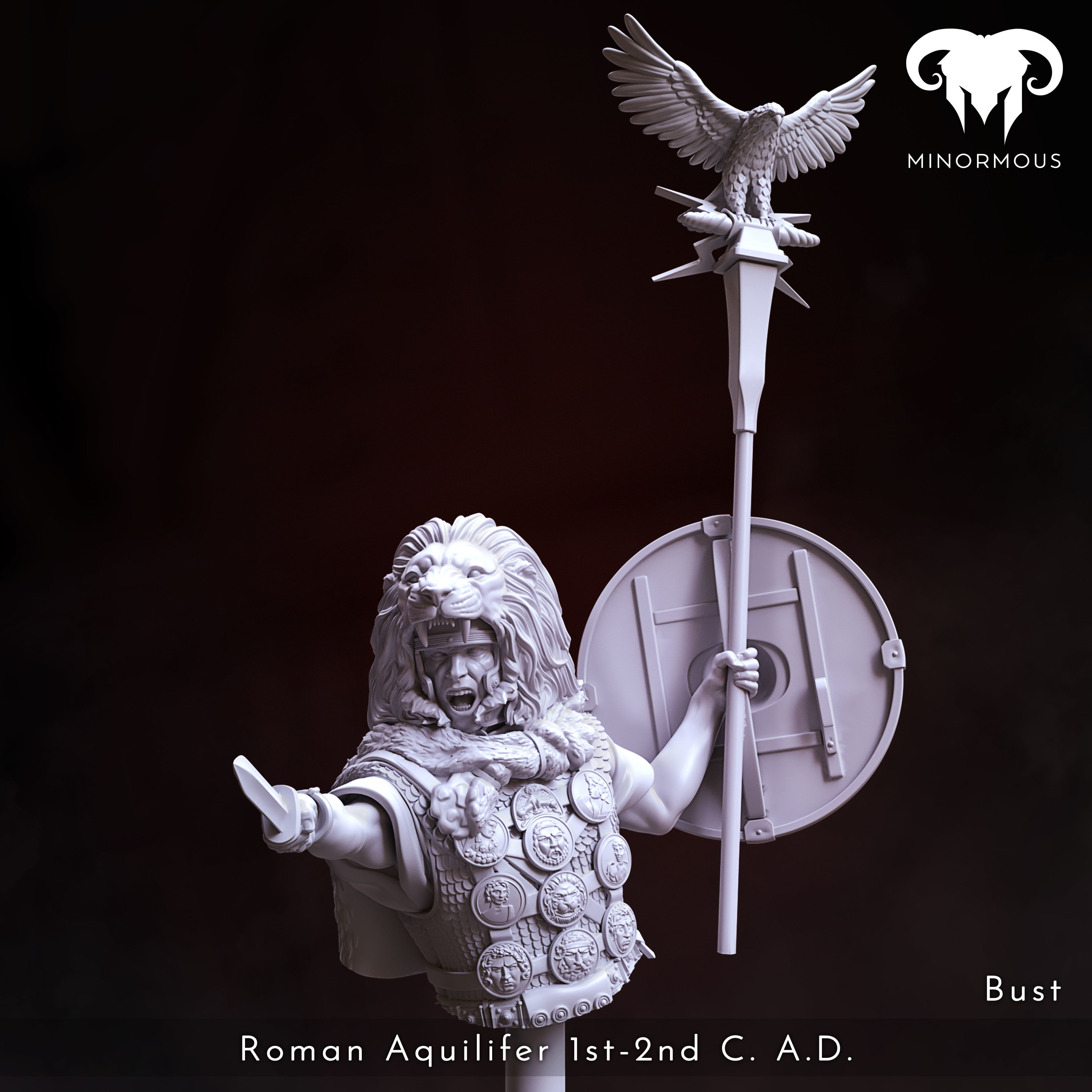 Bundle - Roman Aquilifer 1st-2nd CAD The Protector 3D print model_5