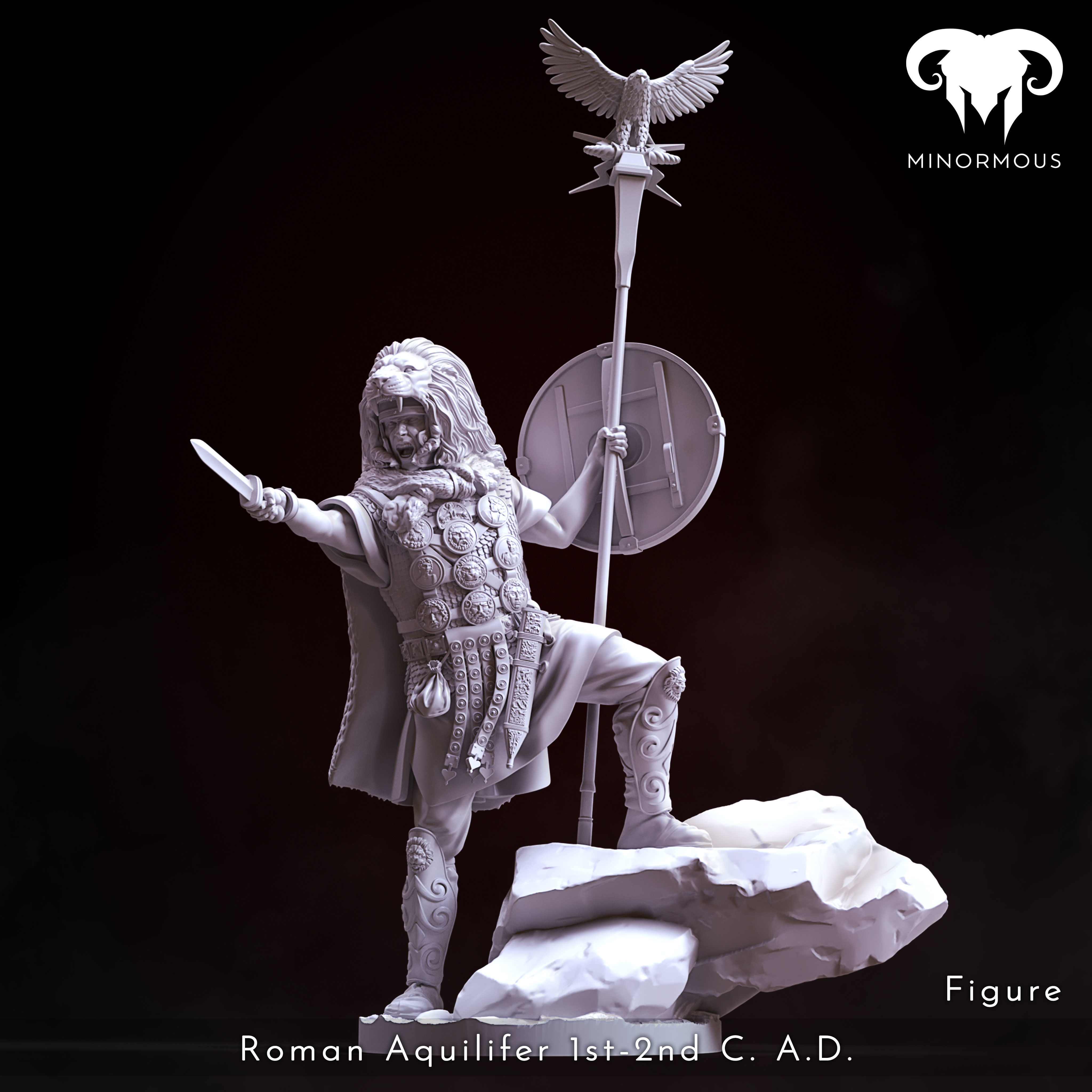 Bundle - Roman Aquilifer 1st-2nd CAD The Protector 3D print model_2
